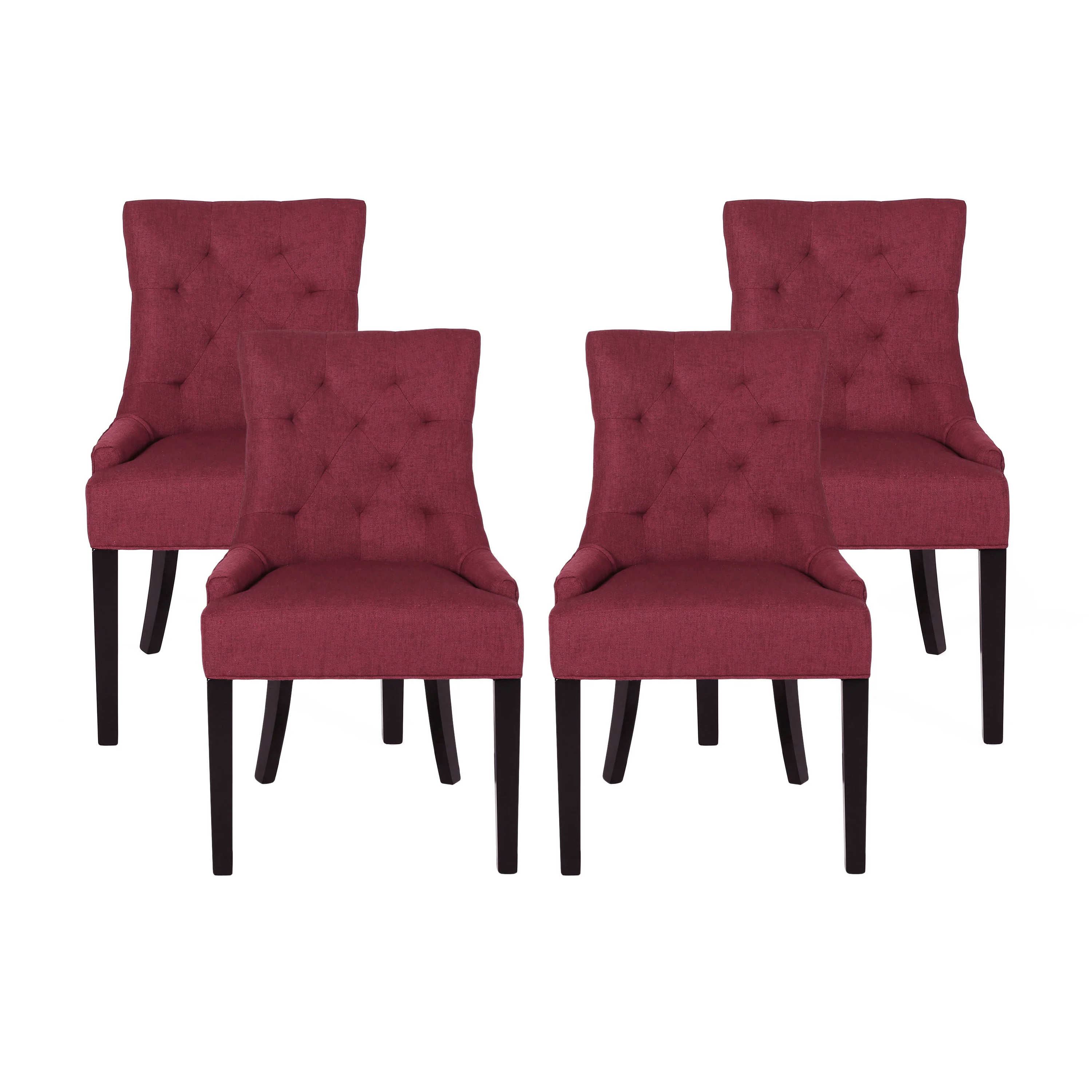 Stacy Hourglass Fabric Dining Chairs (Set of 4) - furnishings