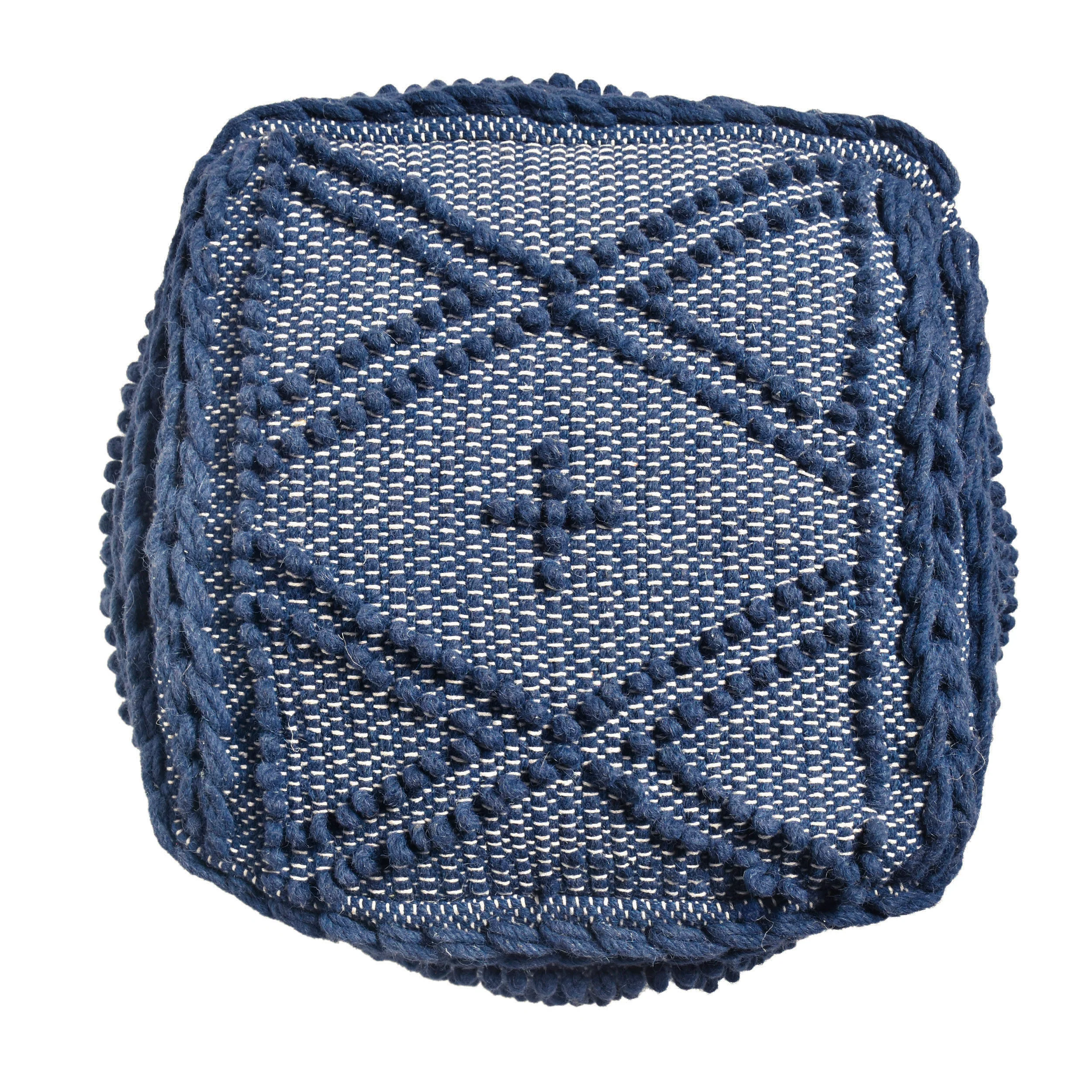 Truda Boho Handcrafted Fabric Pouf - furnishings