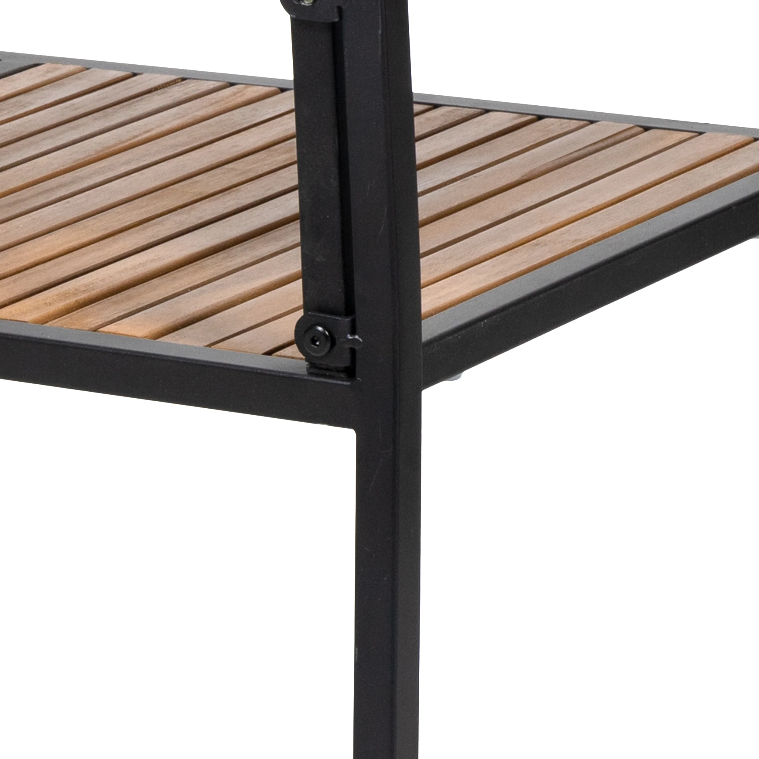 Grace Outdoor 6 Seater Acacia Wood Dining Set with an Iron Frame - furnishings