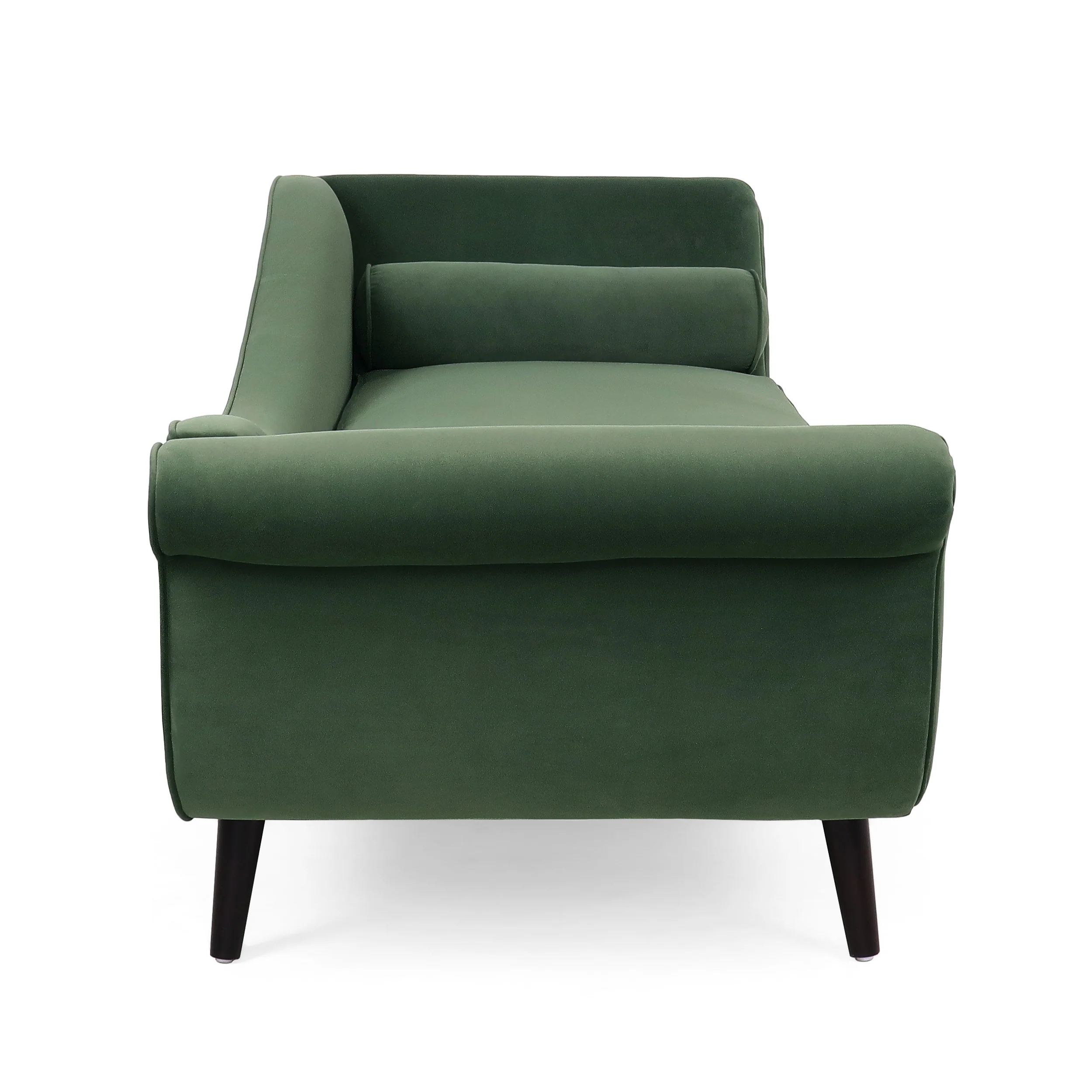 Jakyrah Contemporary Velvet Chaise Lounge with Scroll Arms - furnishings