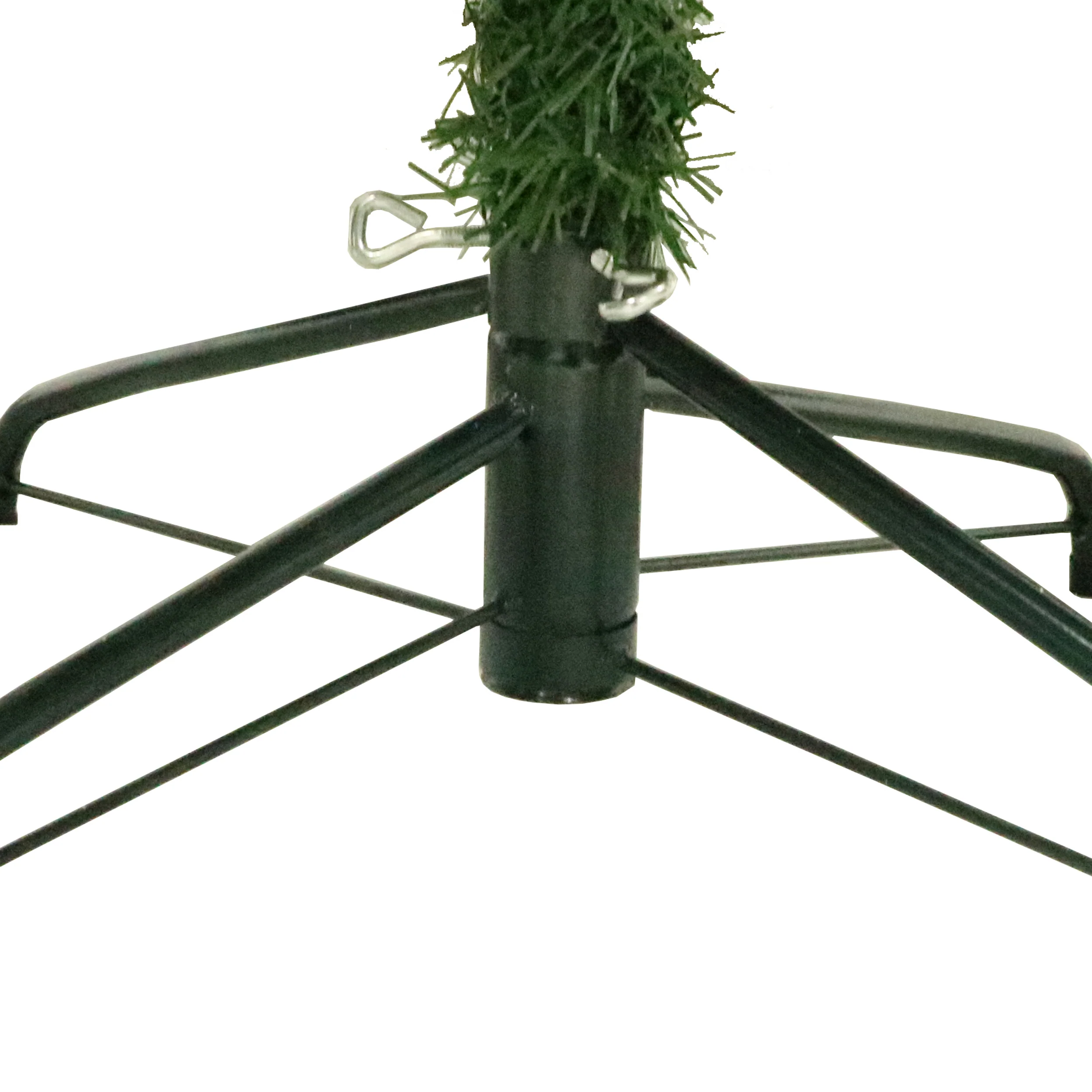 7-foot Cashmere Pine and Mixed Needles Pre-Lit Clear LED Hinged Artificial Christmas Tree with Snow and Glitter Branches and Frosted Pinecones - furnishings