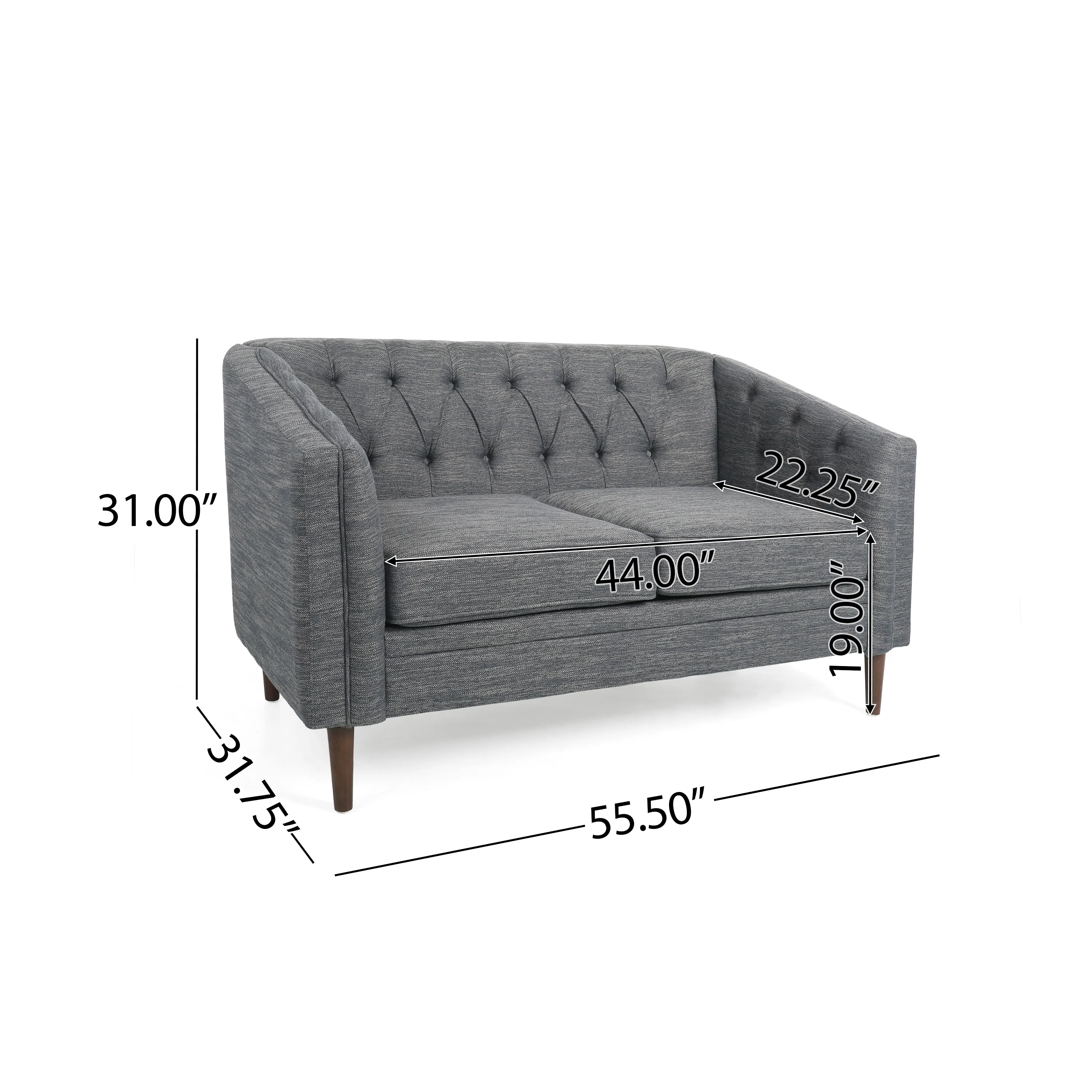 Jelm Contemporary Tufted Loveseat - furnishings
