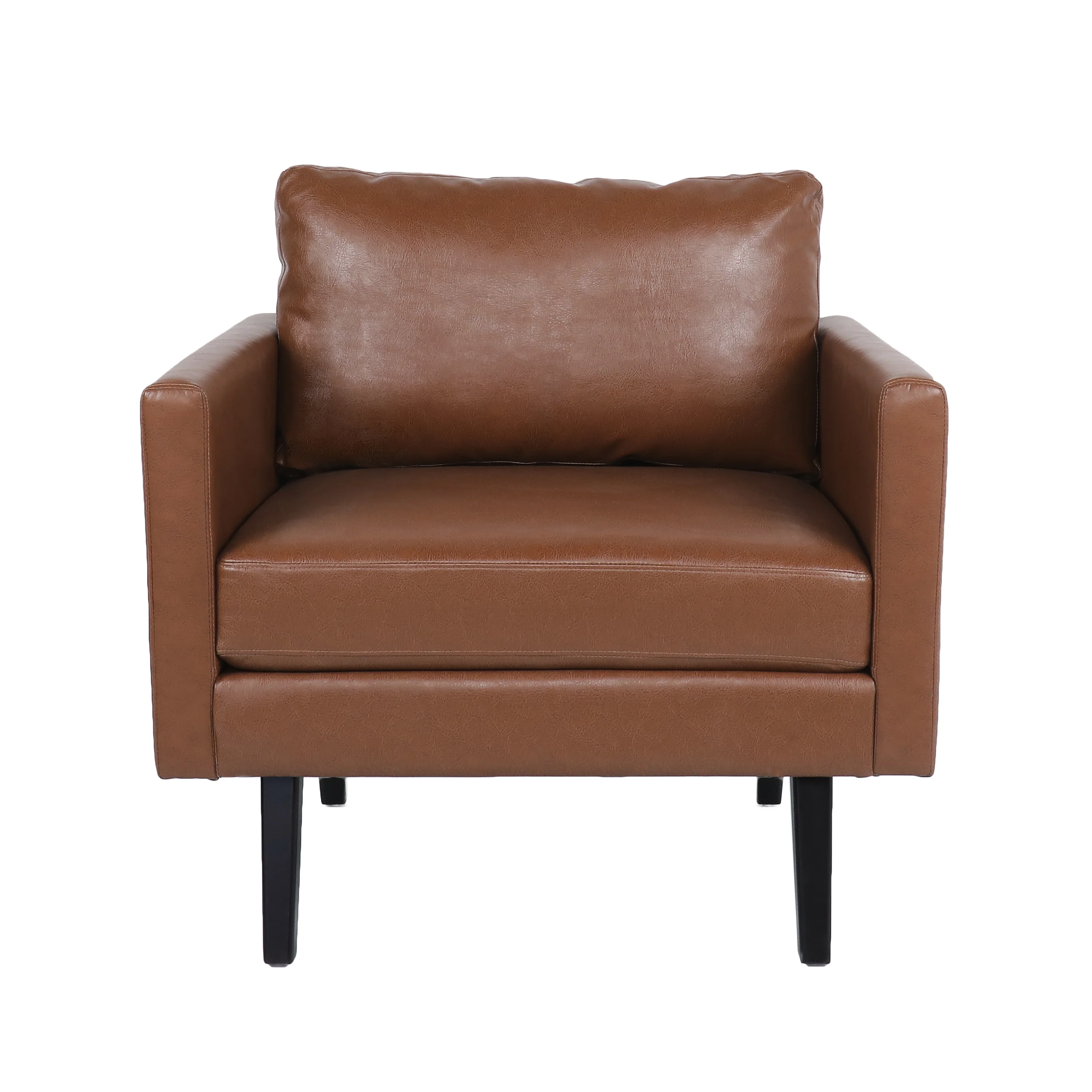Dowd Mid Century Modern Faux Leather Club Chair - furnishings