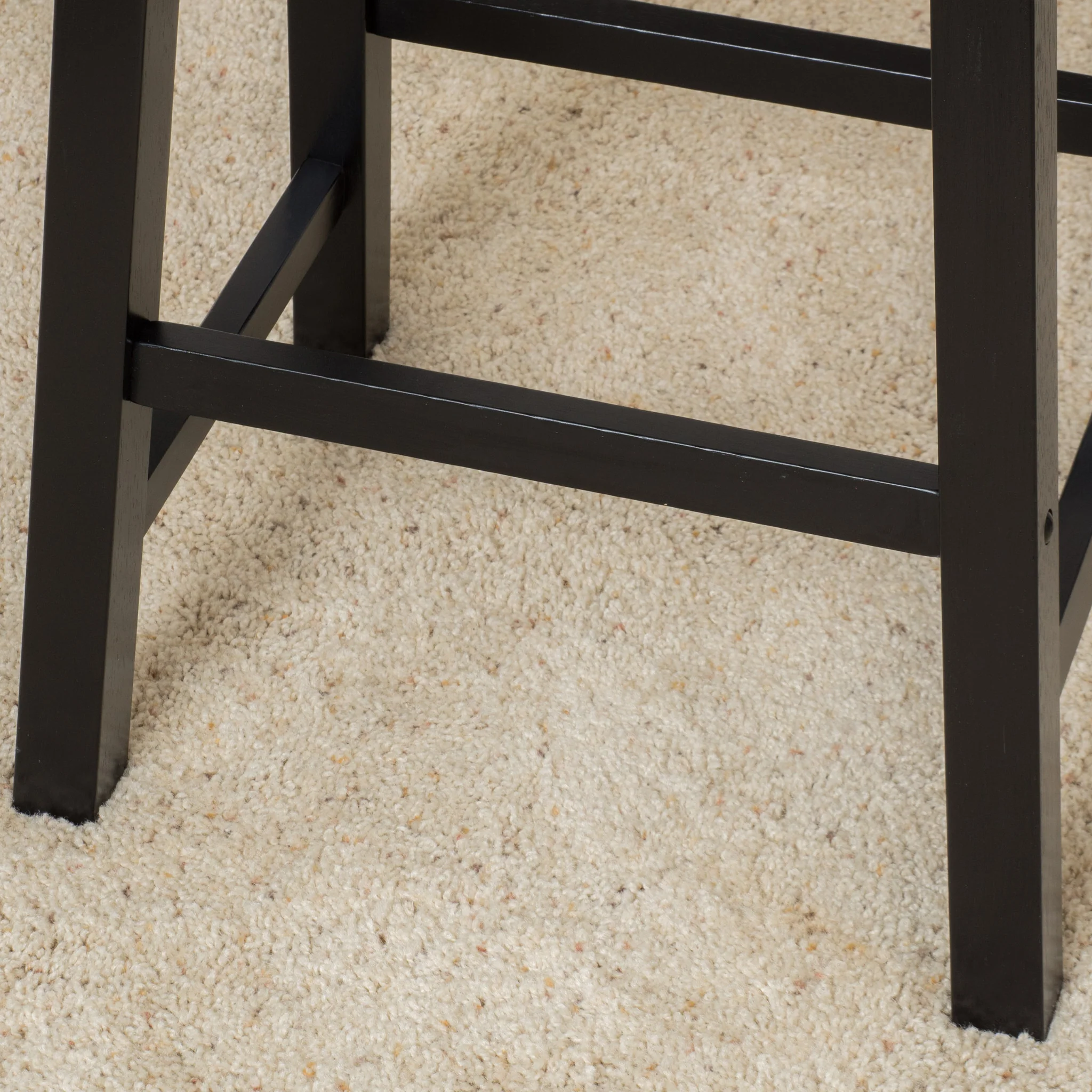 Marcy Black Saddle Wood 24-Inch Counter Stool (Set of 2) - furnishings