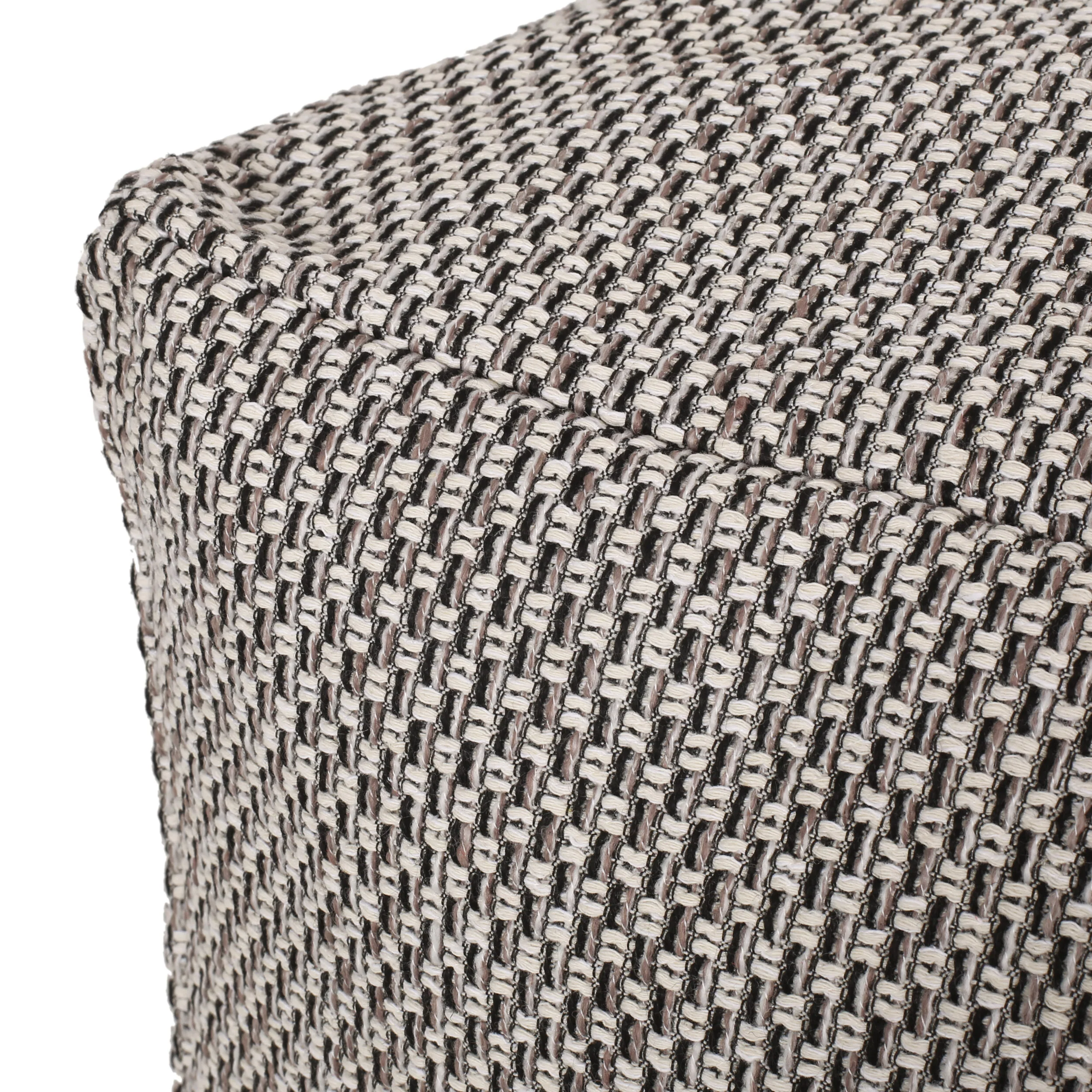 Larrick Contemporary Fabric Pouf - furnishings