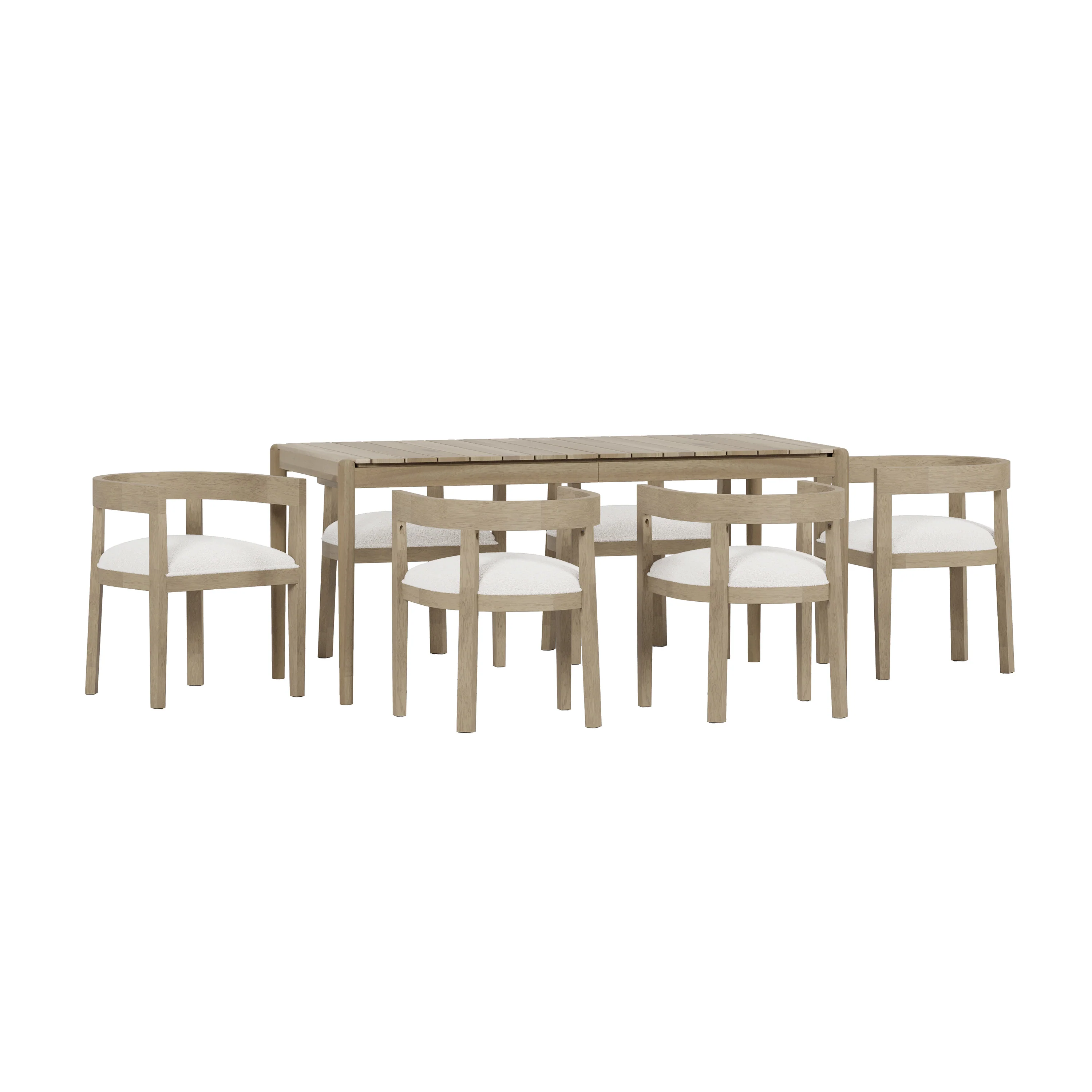 Helke Acacia Wood 7 Piece Dining Set - furnishings
