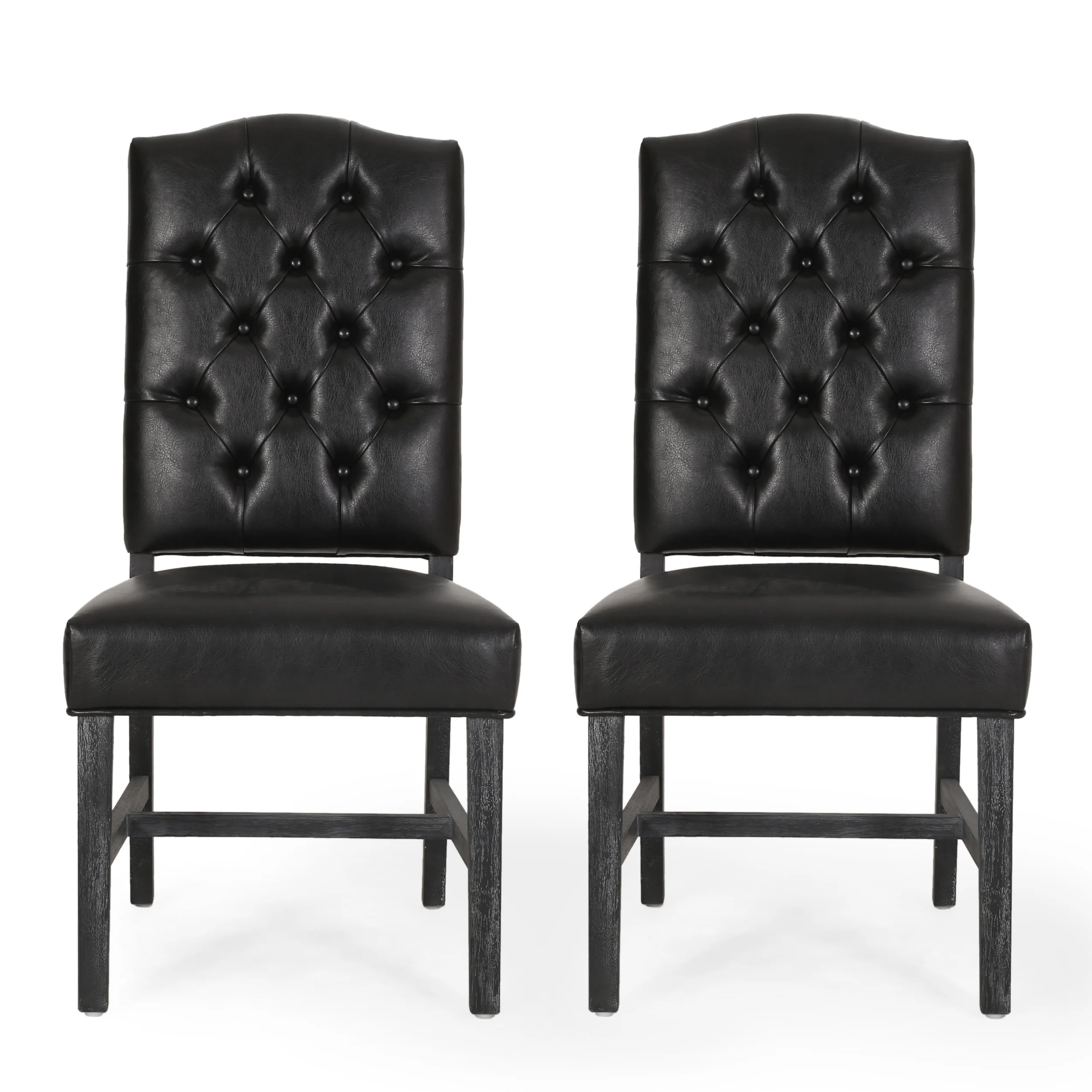 Loyning Contemporary Tufted Dining Chairs, Set of 2 - furnishings