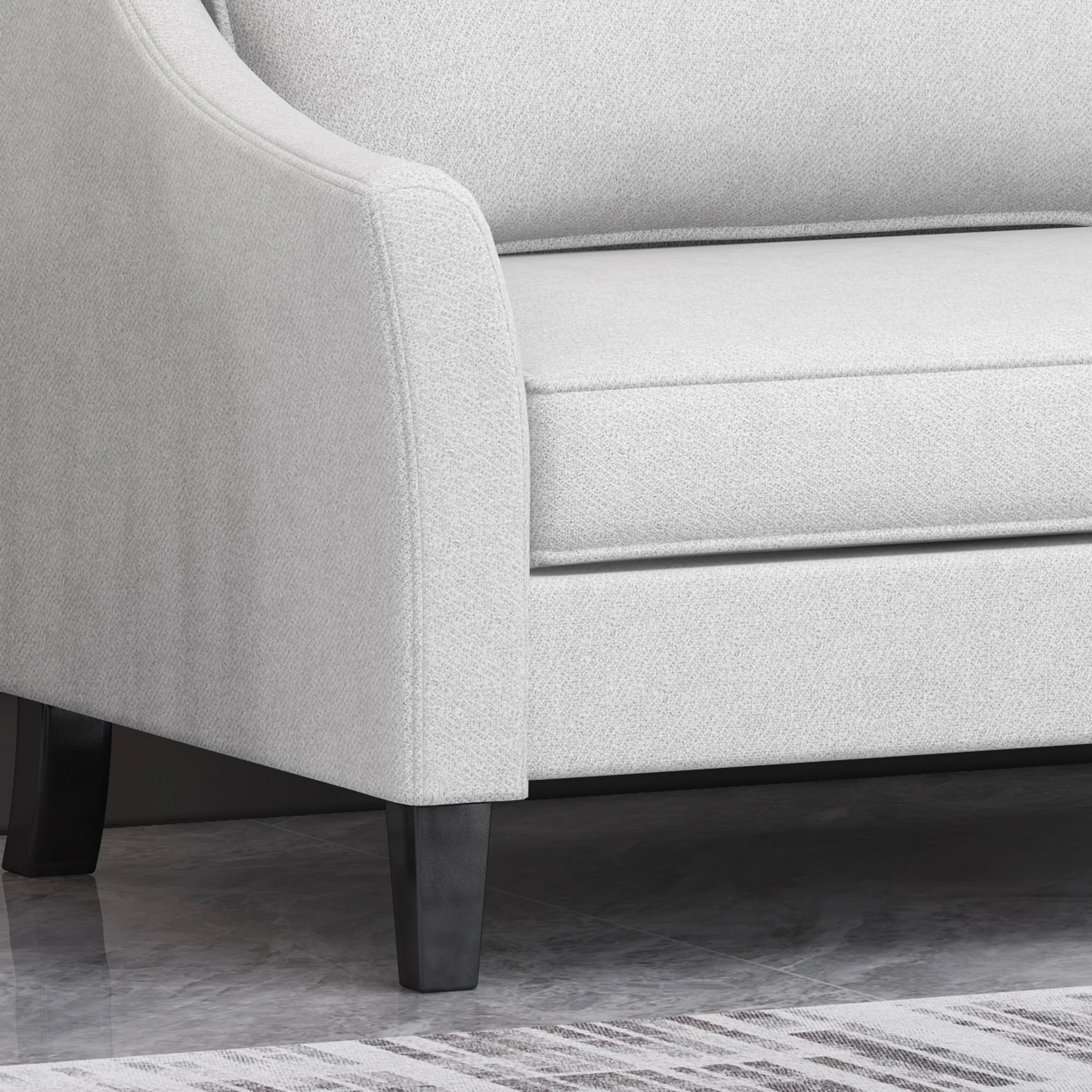 Tess Contemporary Fabric 3 Seater Sofa - furnishings