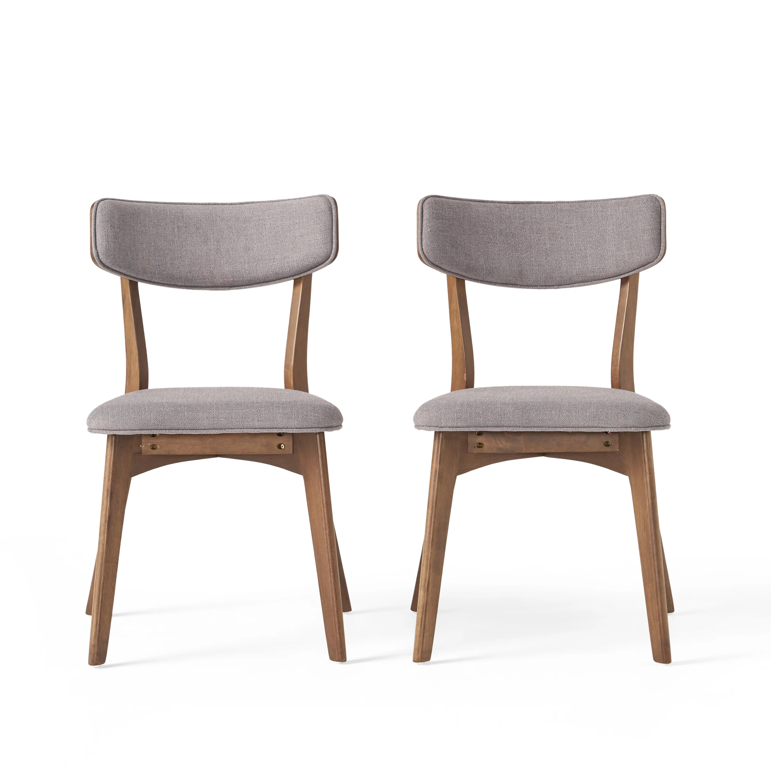 Turat Mid-Century Walnut Finished Frame Dining Chairs (Set of 2) - furnishings