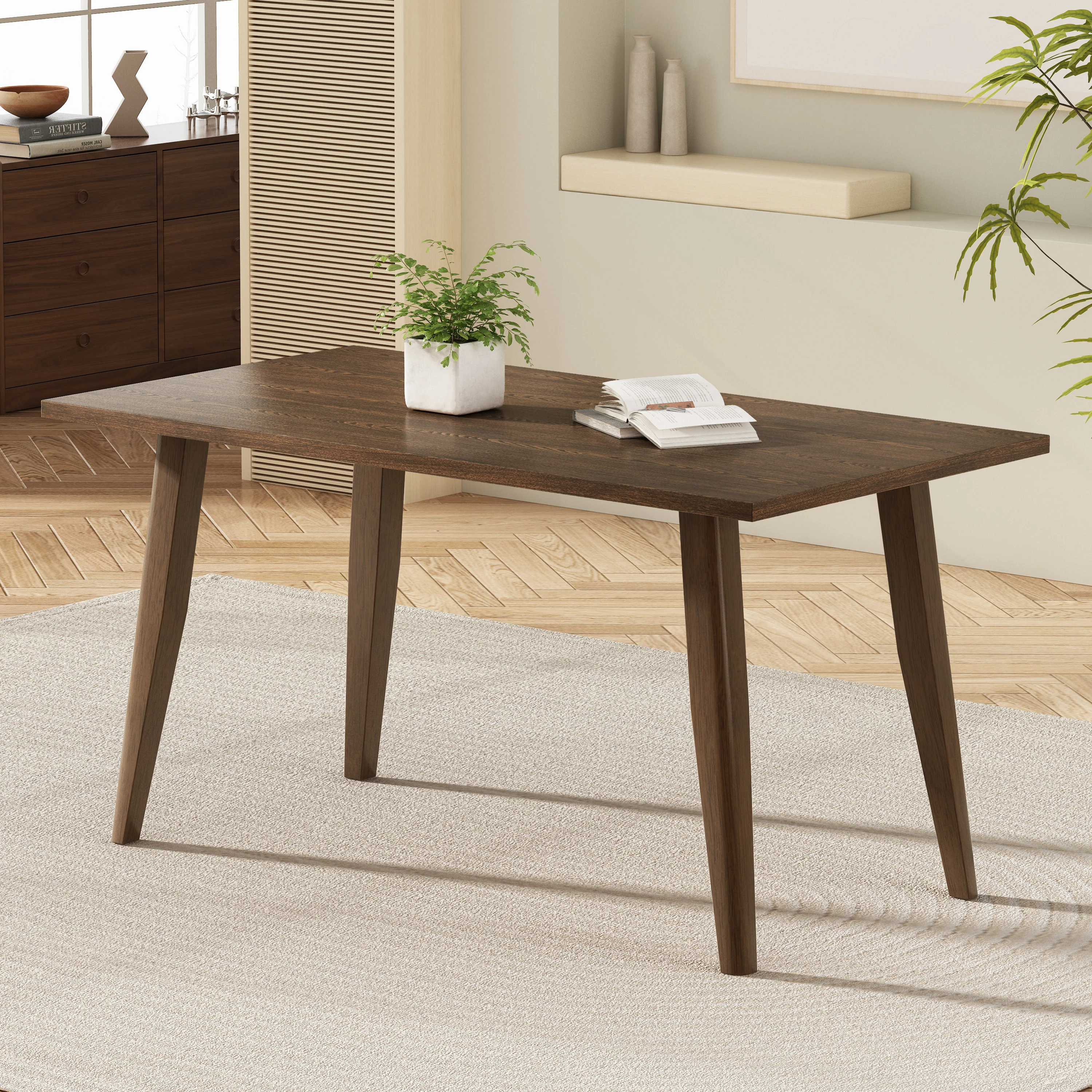 Kina Rubberwood 6-Seater Dining Table - furnishings