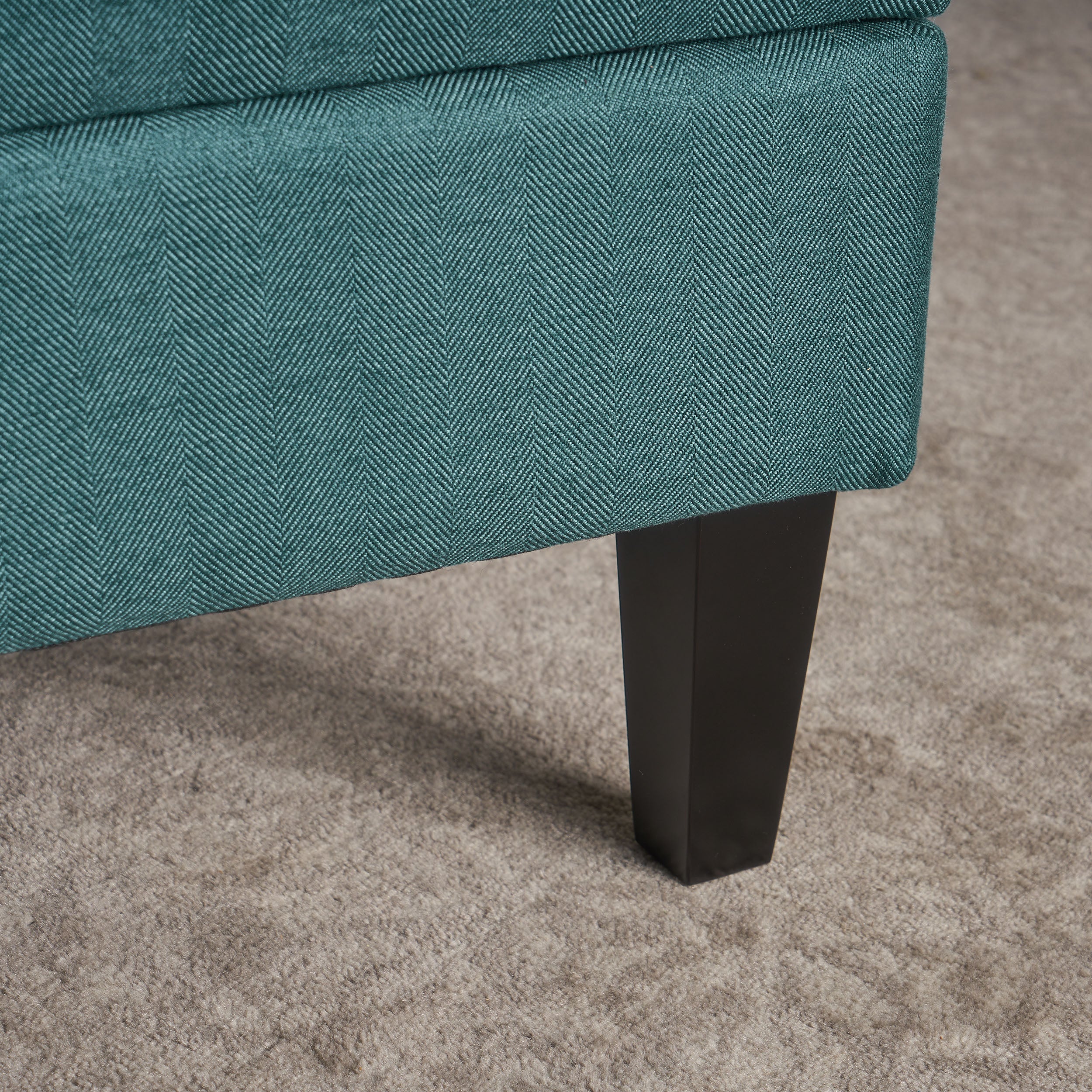 Zahra Contemporary Tufted Fabric Storage Ottoman - furnishings