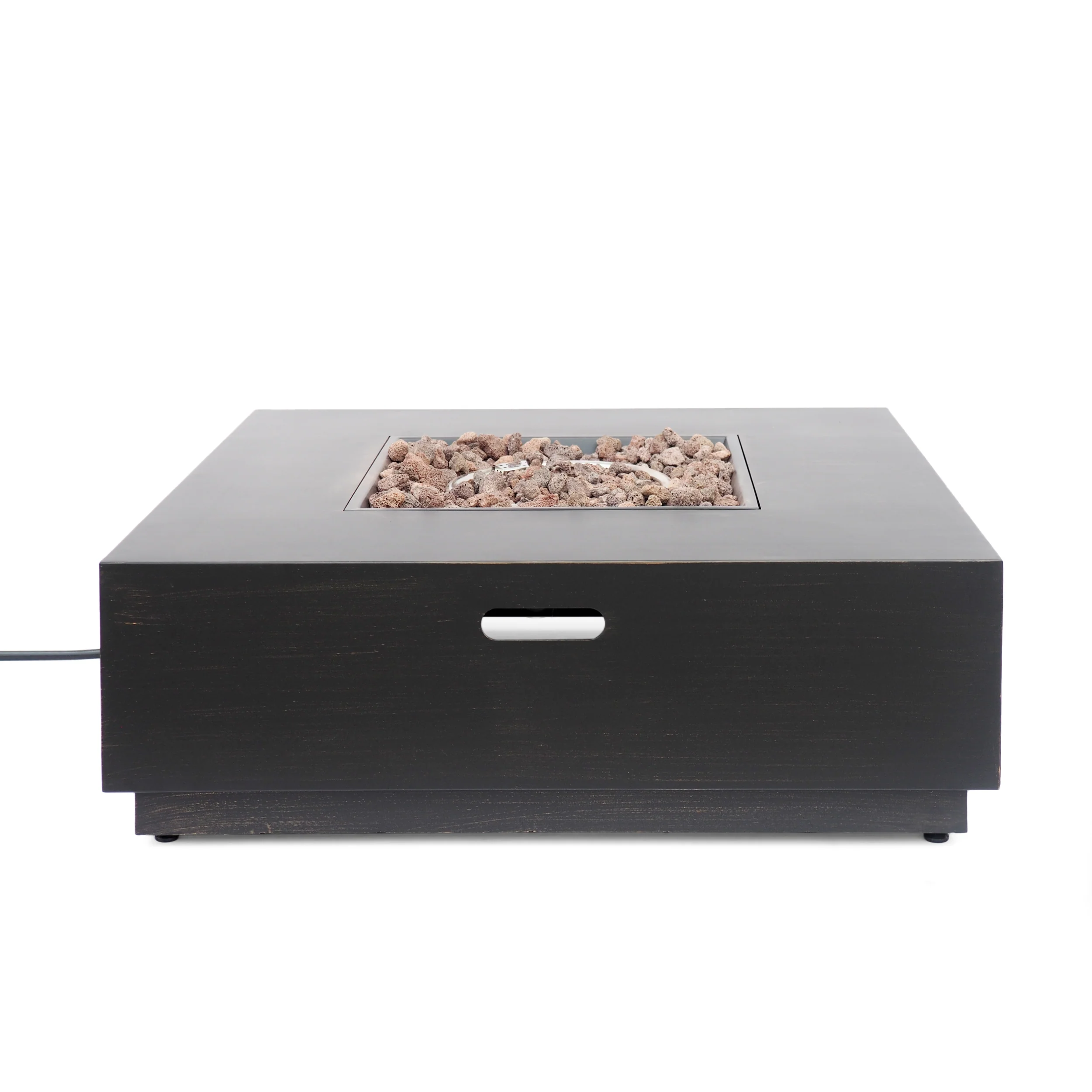Jasmine Outdoor 40-Inch Square Fire Pit with Tank Holder - furnishings