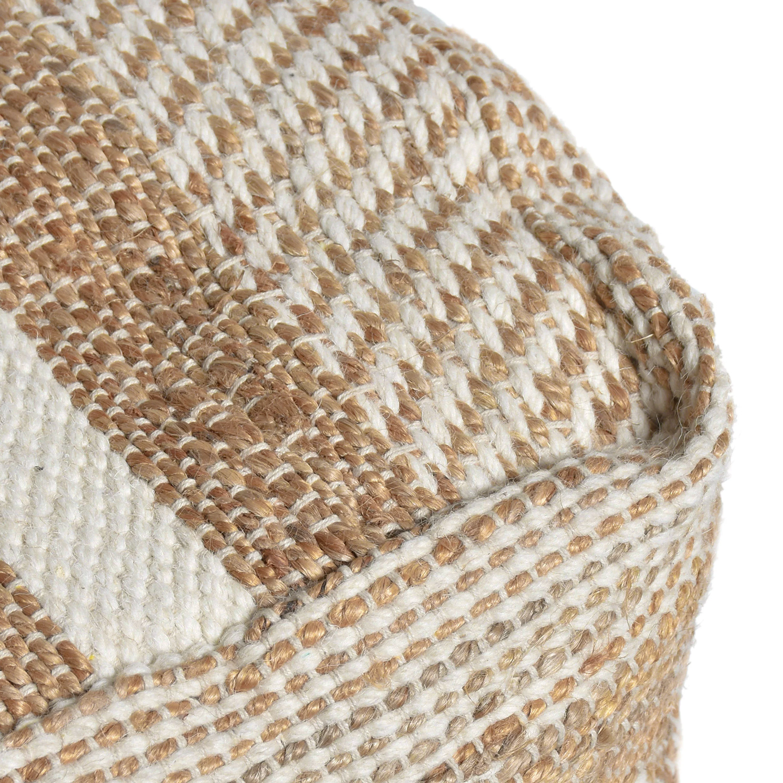 Lola Boho Handcrafted Fabric Cube Pouf - furnishings