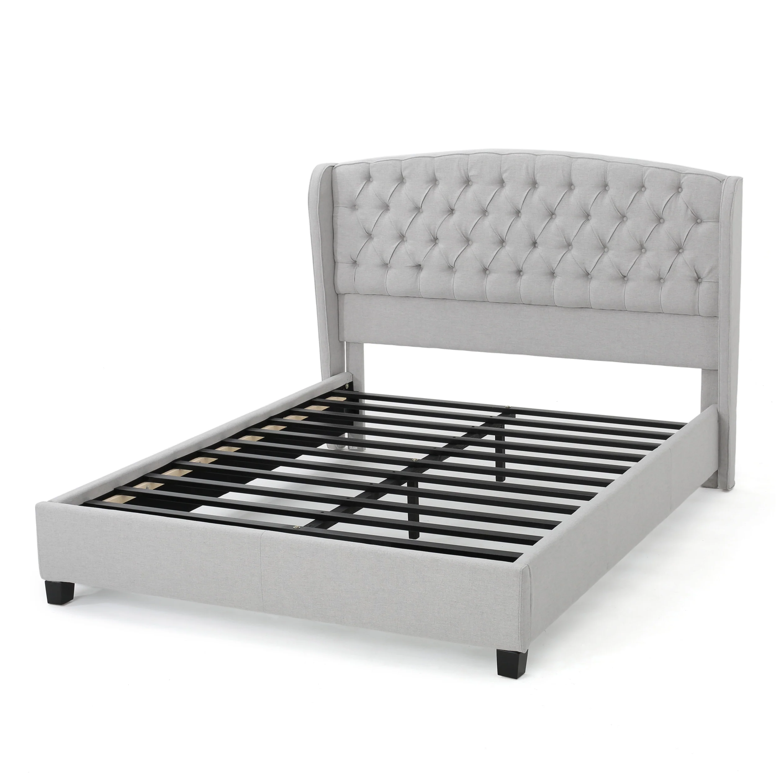 Twilight Fully Upholstered Fabric Queen Bed Set - furnishings