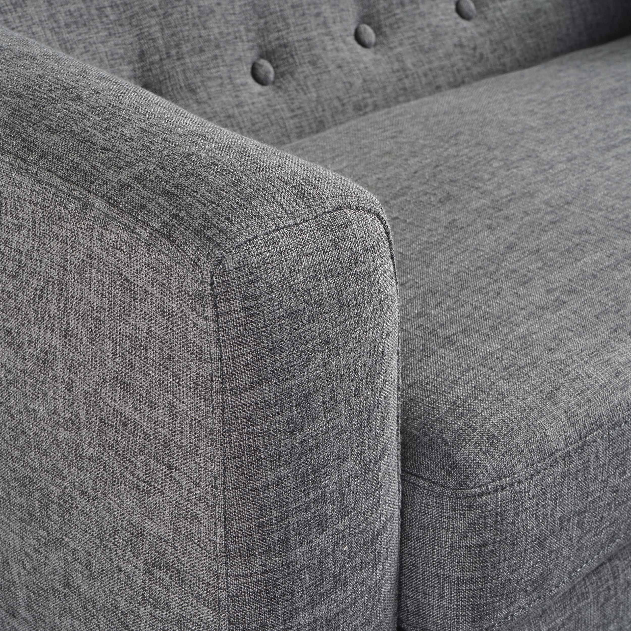 Brony Button Back Mid Century Fabric Modern Loveseat - furnishings