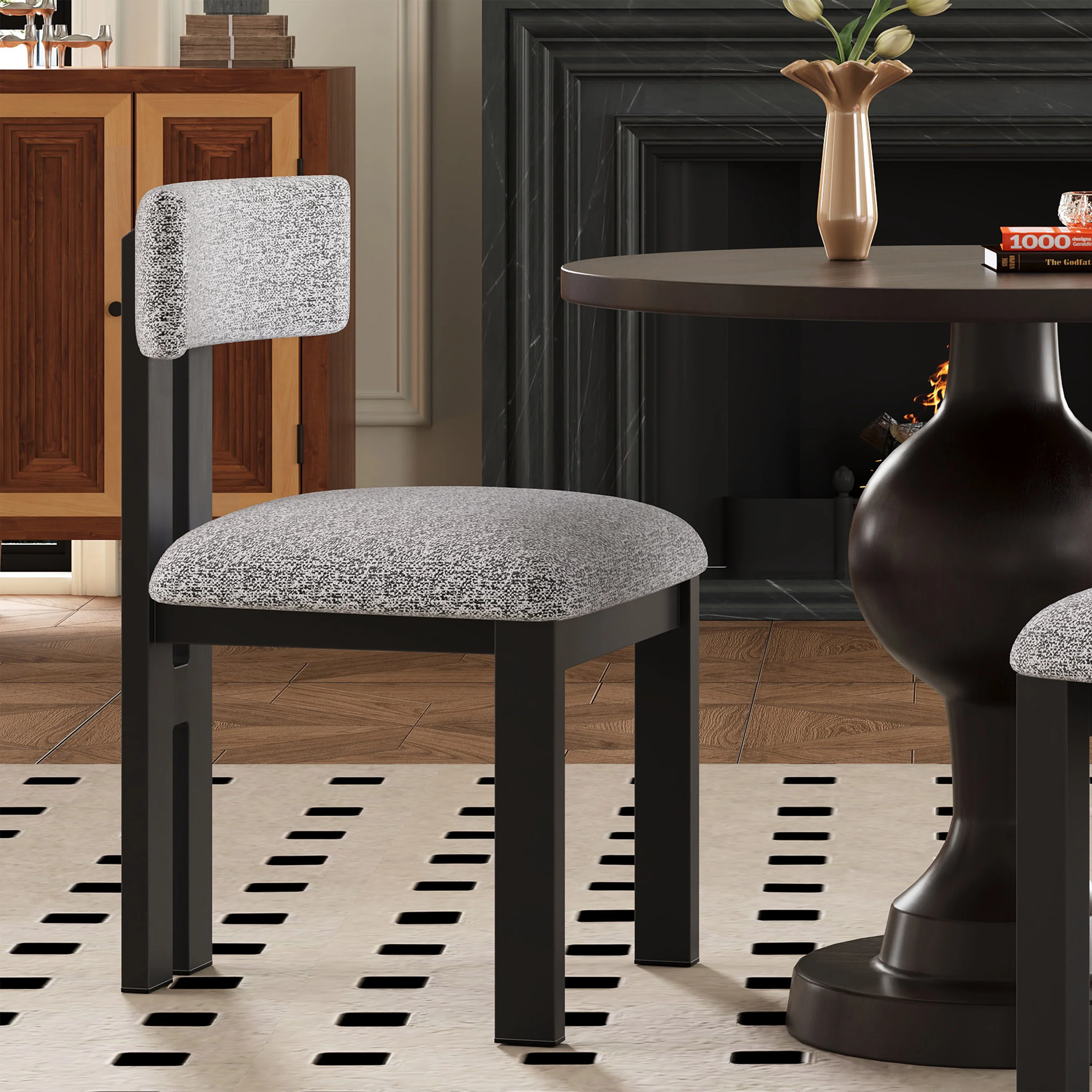 2x Warell Upholstered Luxury Dining Chairs Accent Chairs - furnishings