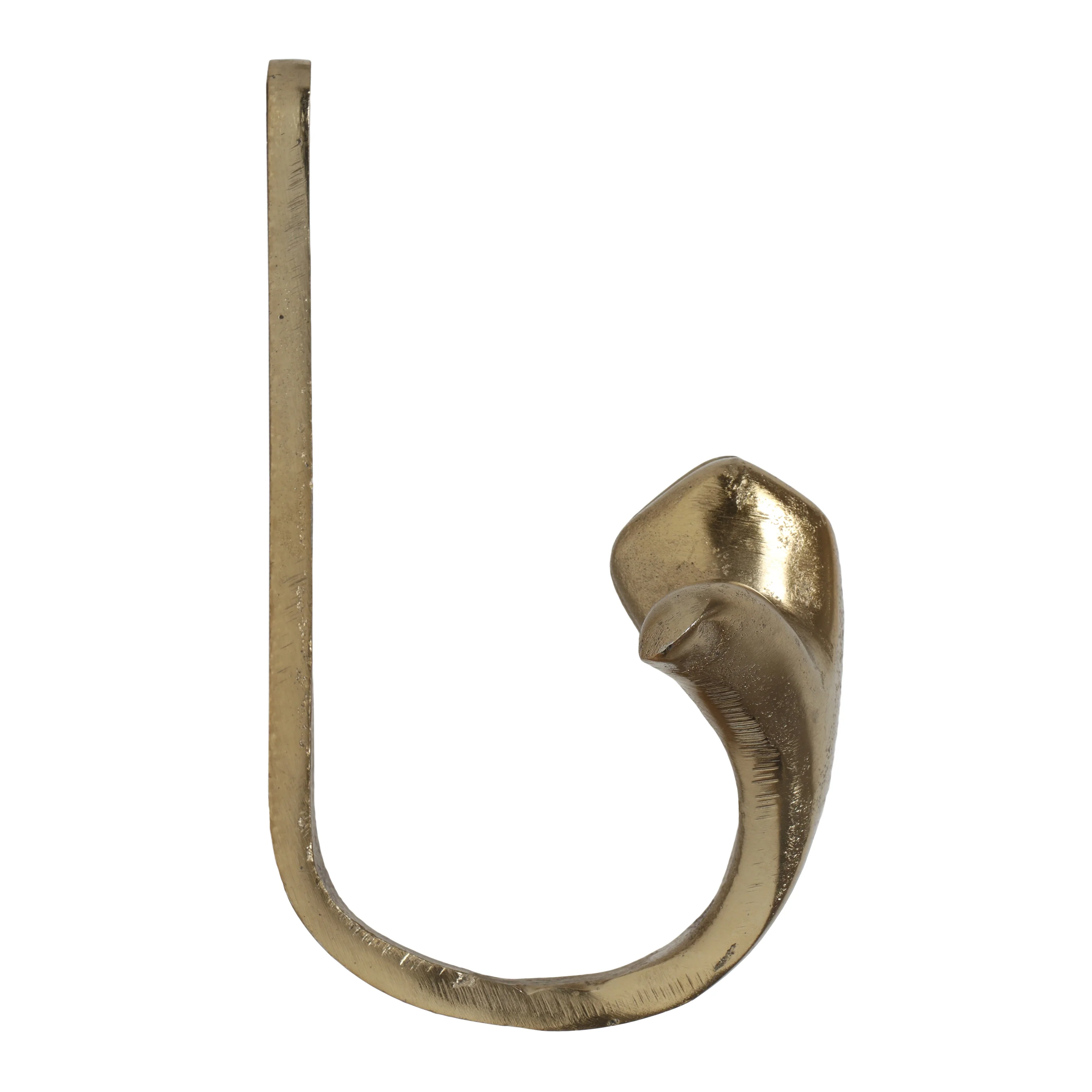 Denison Handmade Aluminum Hand Gesture Coat Hooks (Set of 3), Raw Gold - furnishings