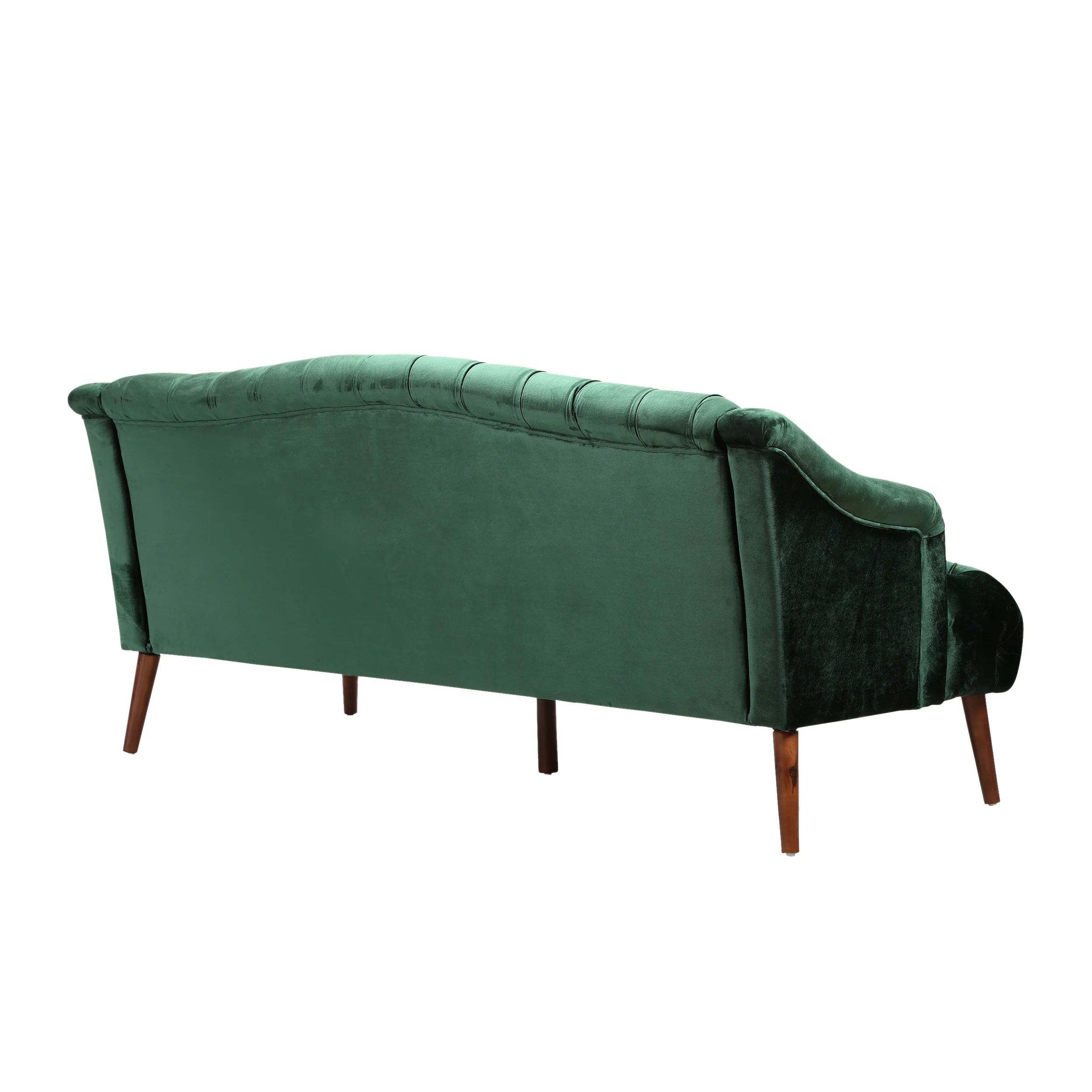 Kayleigh Modern Glam Tufted Velvet 3 Seater Sofa - furnishings