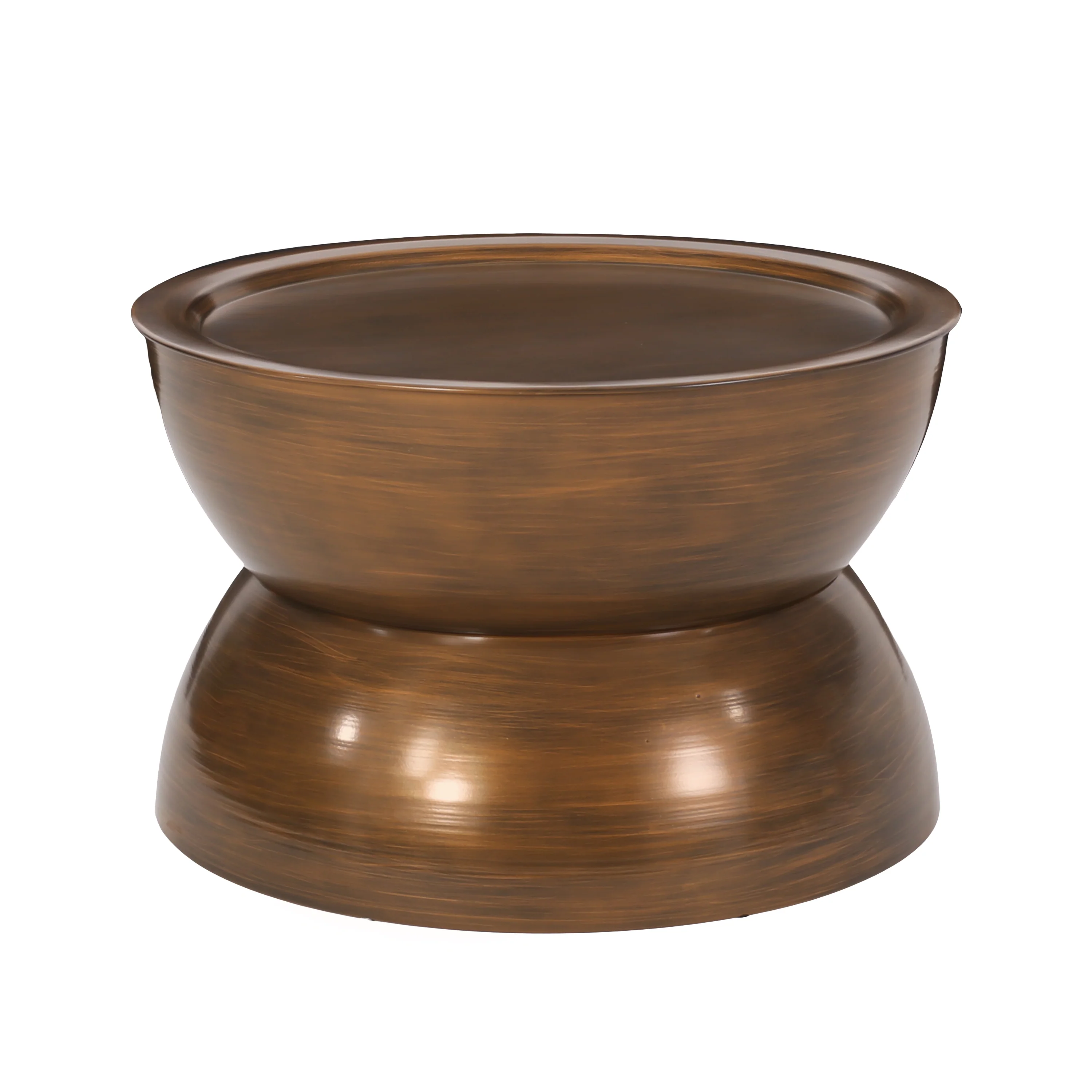 Sparling Modern Iron Hourglass Coffee Table - furnishings