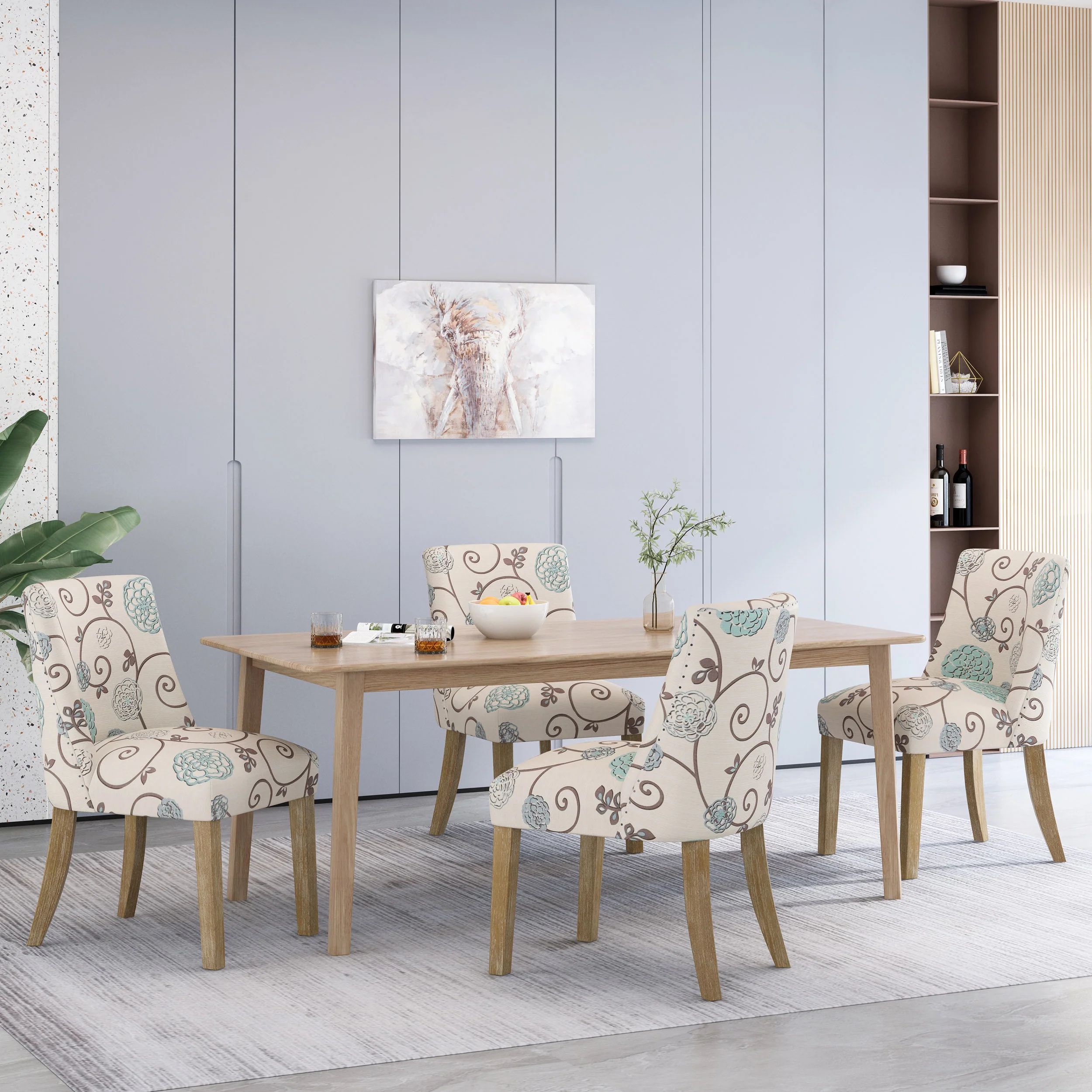 Gladwin Contemporary Fabric Dining Chairs, Set of 4 - furnishings