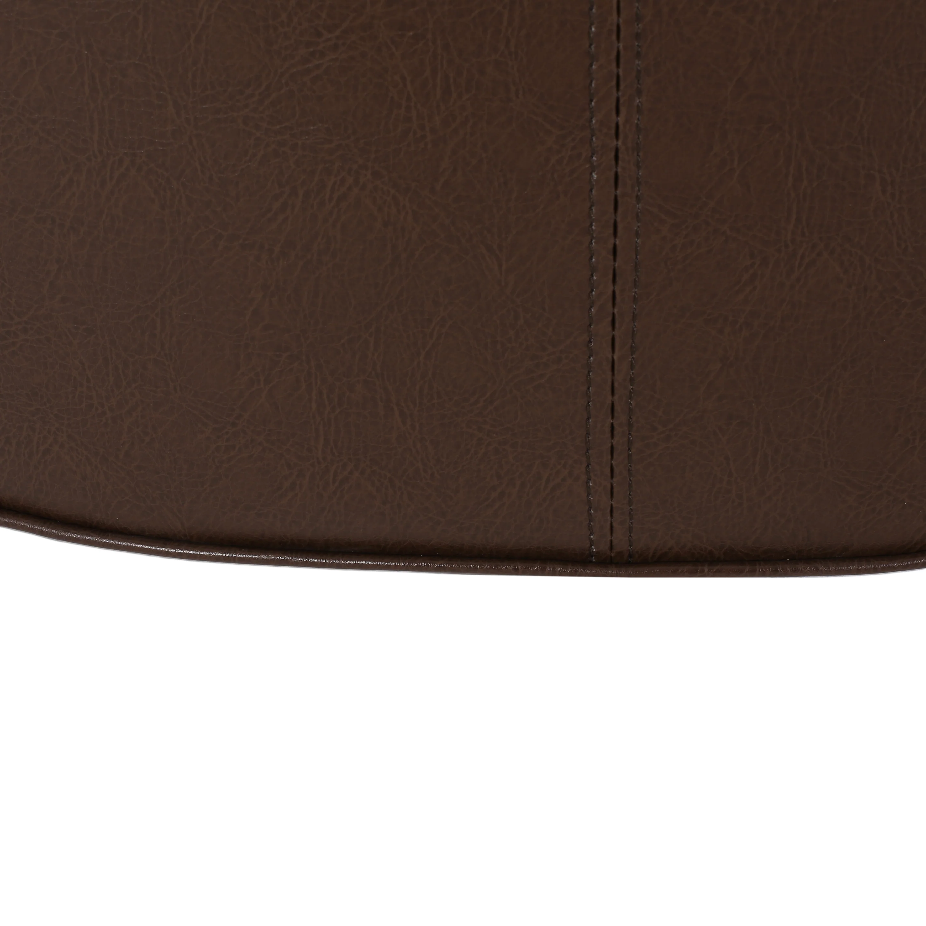 Dored Faux Leather Upholstered Ottoman - furnishings