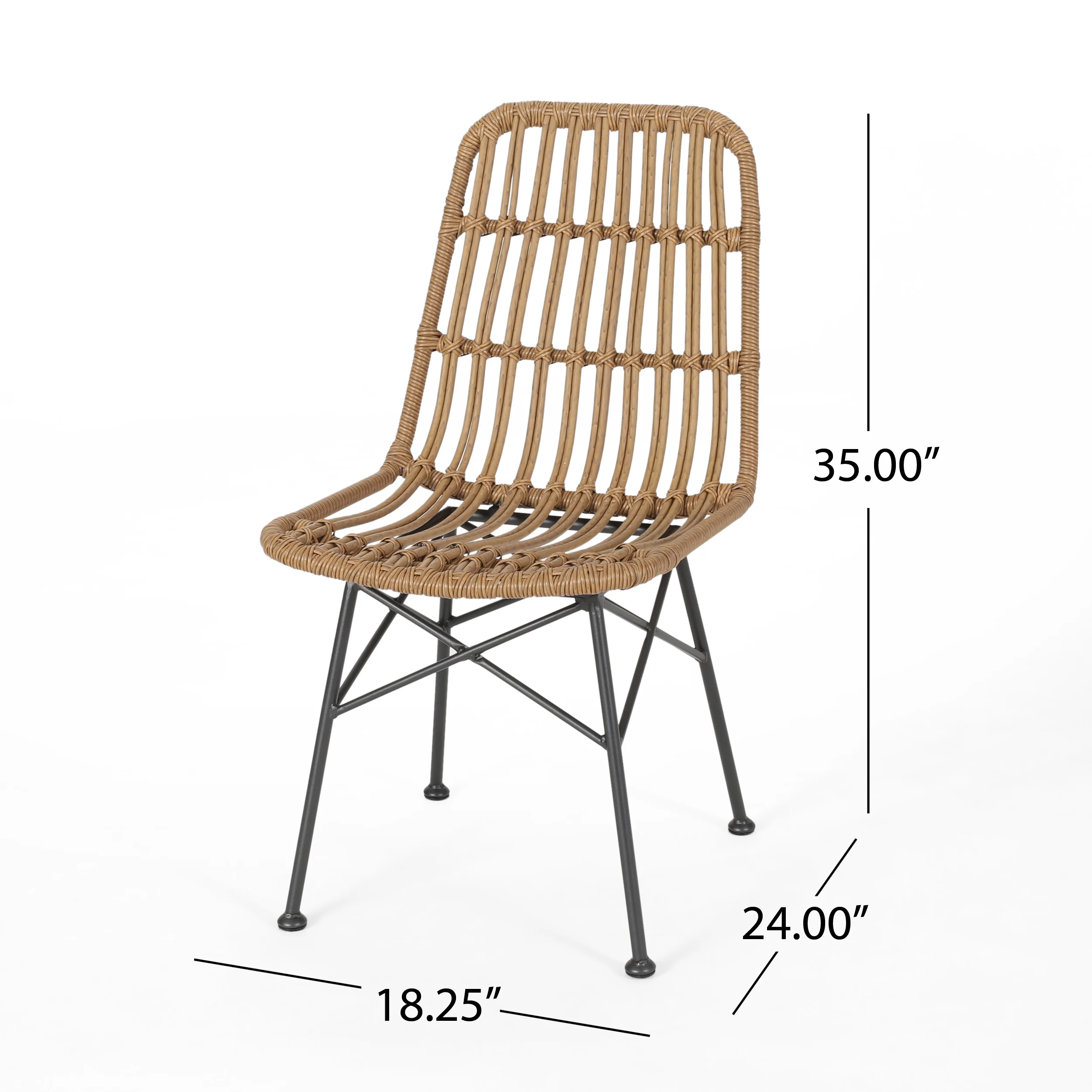 Silverdew Indoor Wicker Dining Chairs (Set of 2) - furnishings