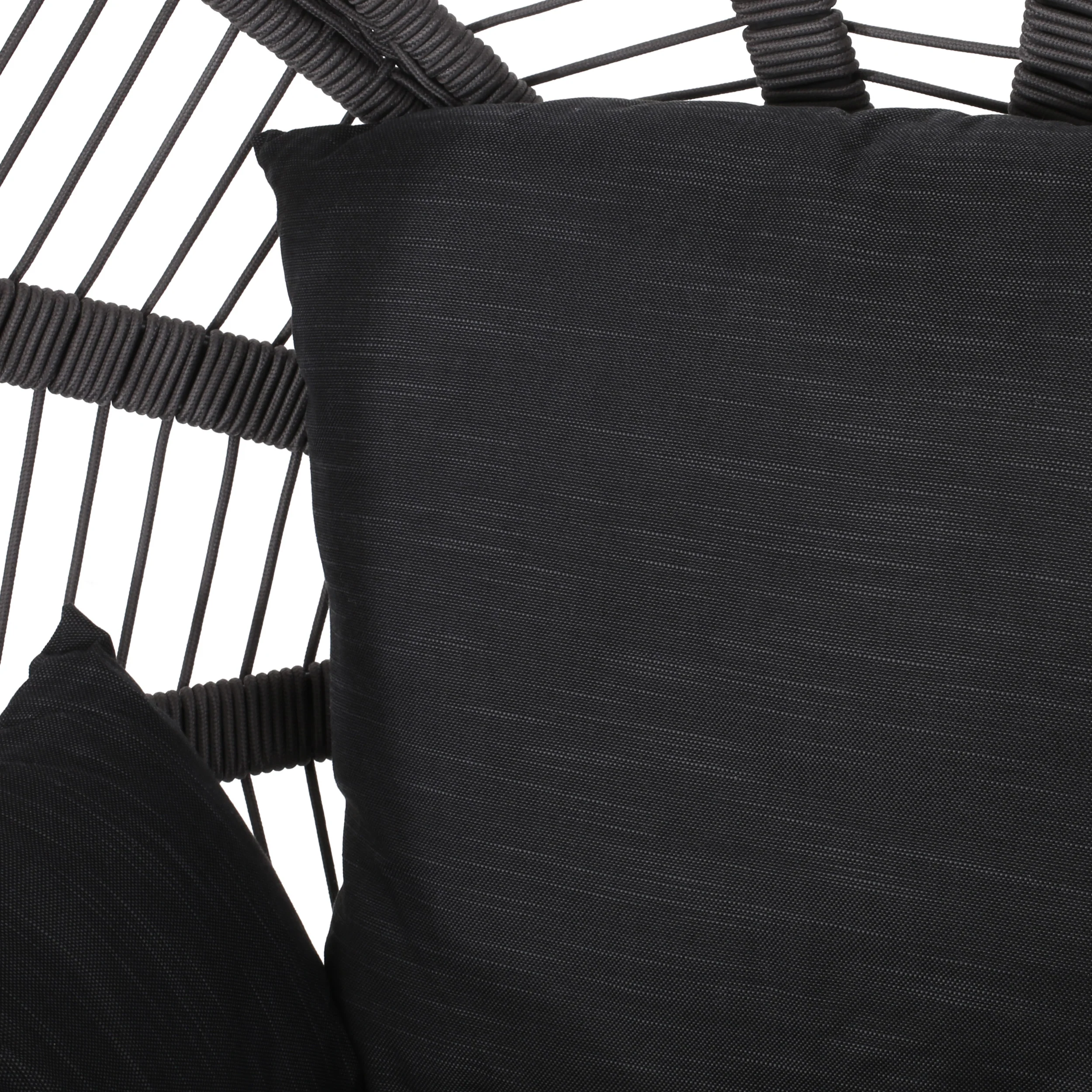 Ansonia Outdoor Rope Weave Hanging Chair with Stand - furnishings