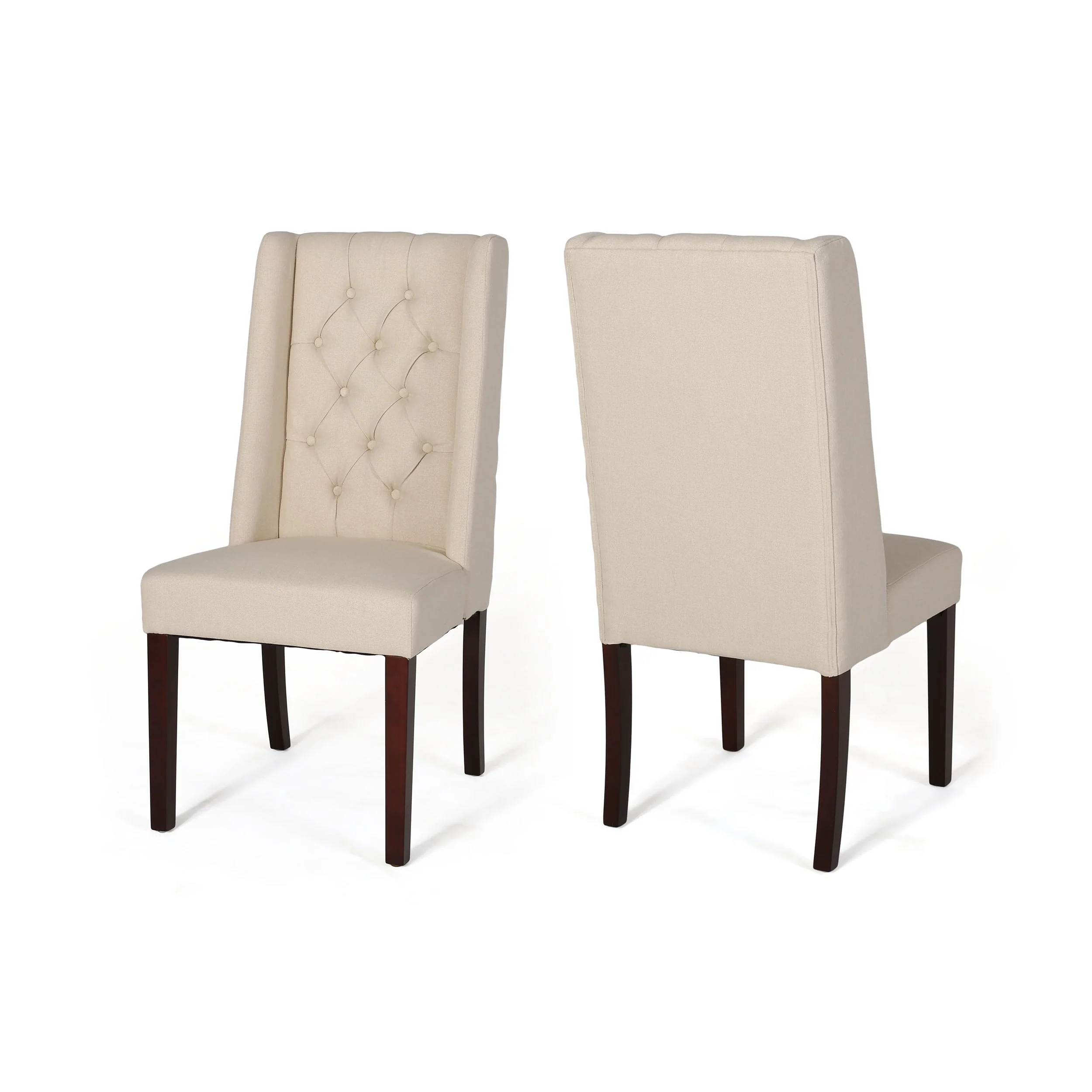 Billings Tufted Fabric High Back Dining Chairs (Set of 2) - furnishings