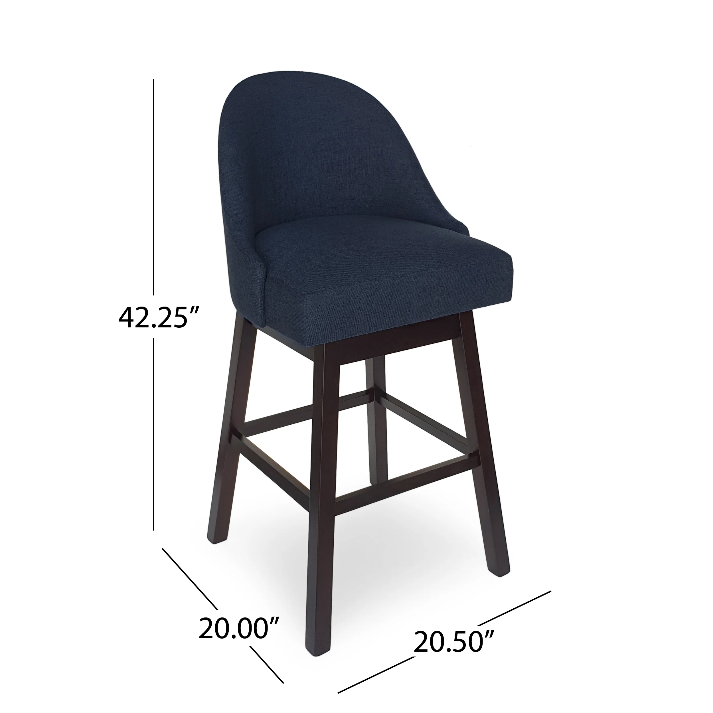 Andriel Modern Upholstered Swivel Bar Stool - furnishings