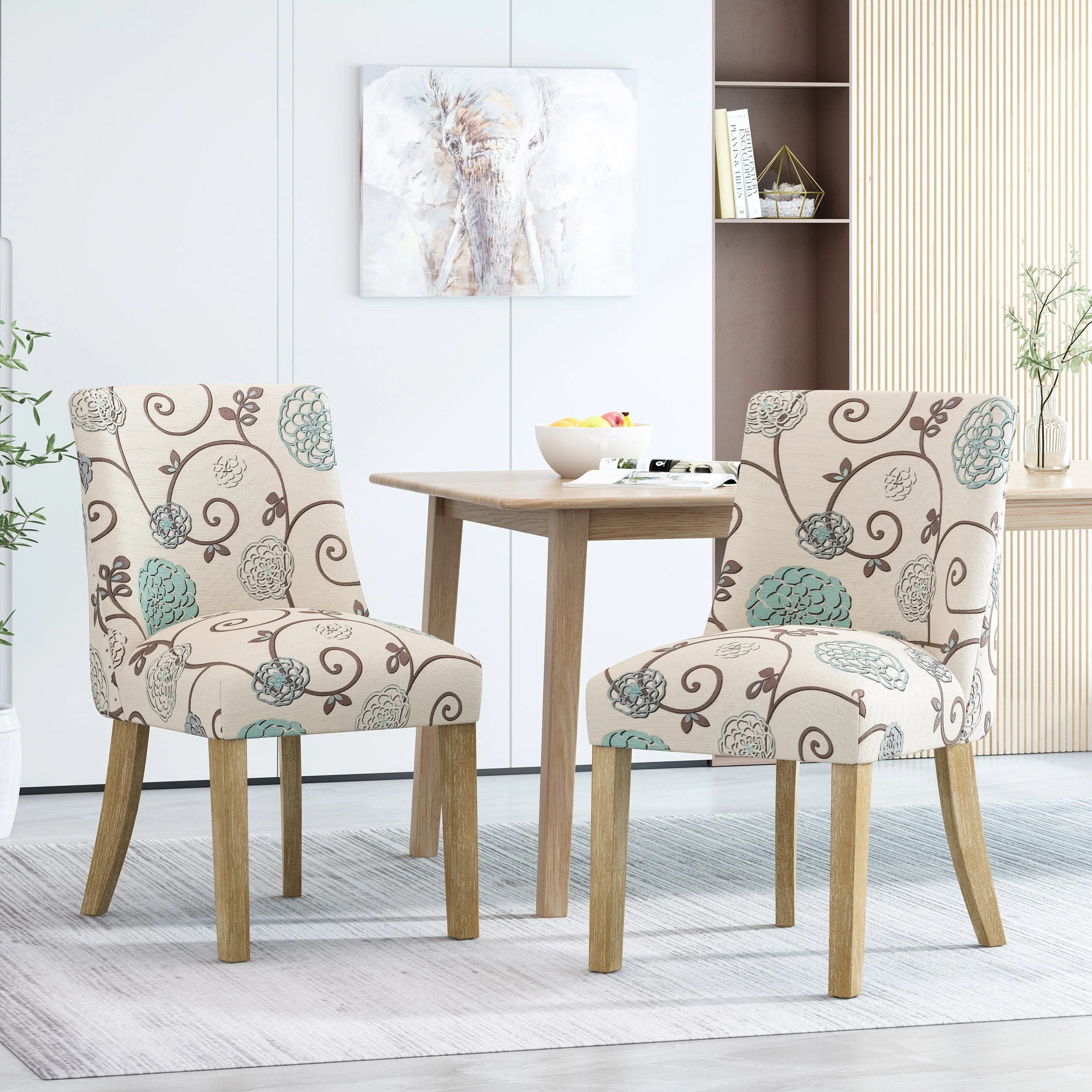 Gladwin Contemporary Fabric Dining Chairs, Set of 2 - furnishings