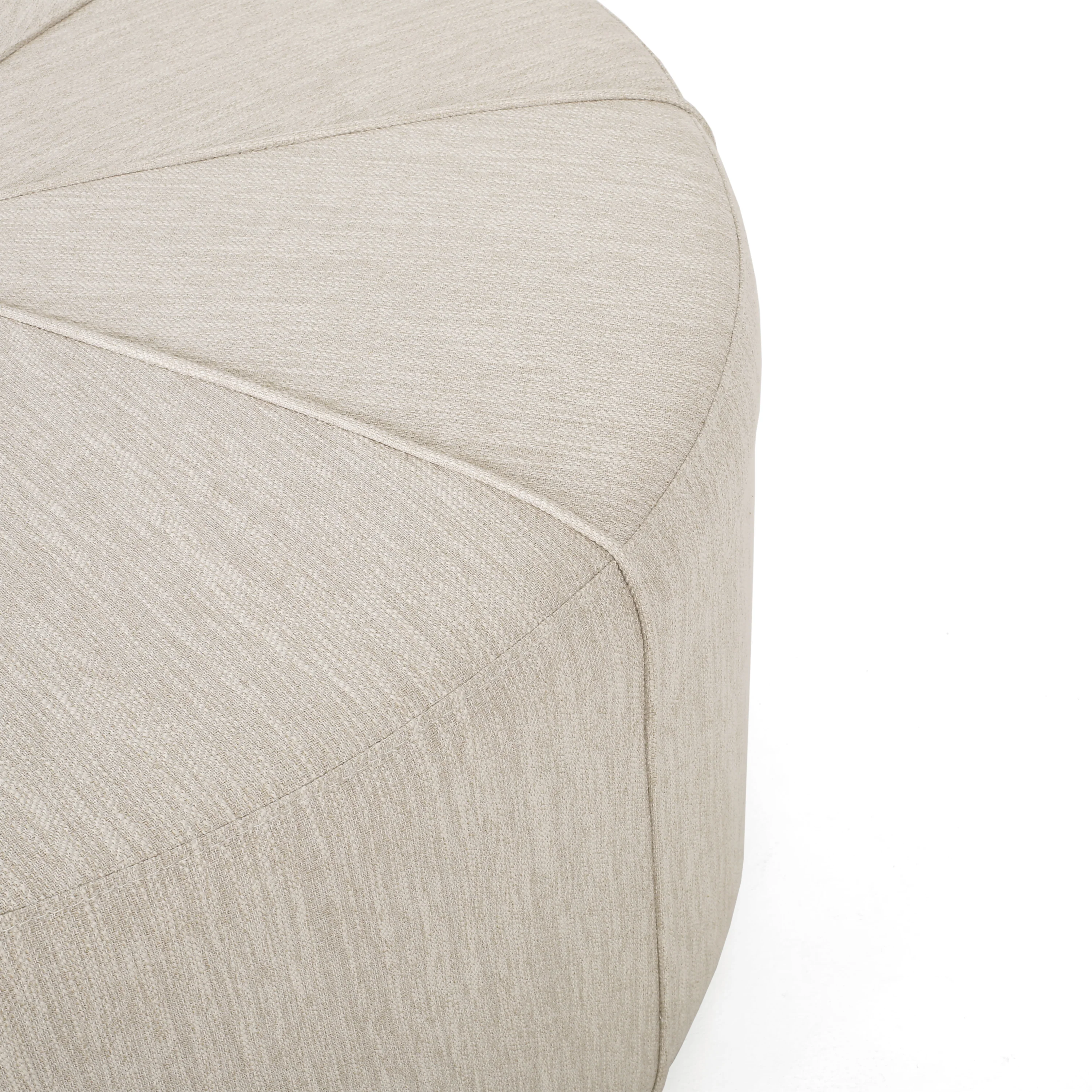 Gowen Fabric Upholstered Round Ottoman - furnishings