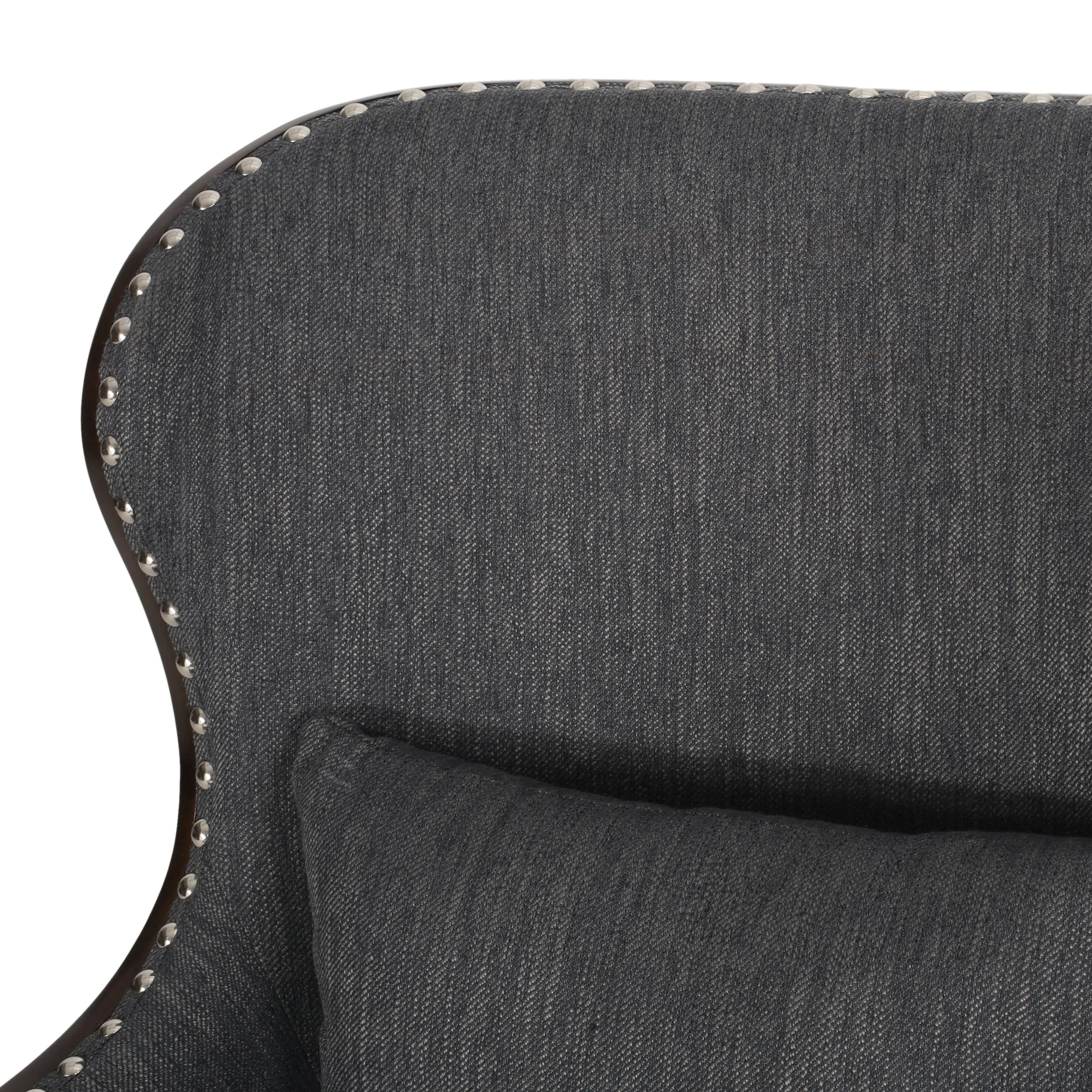 Jett Contemporary Upholstered Accent Chair with Nailhead Trim - furnishings
