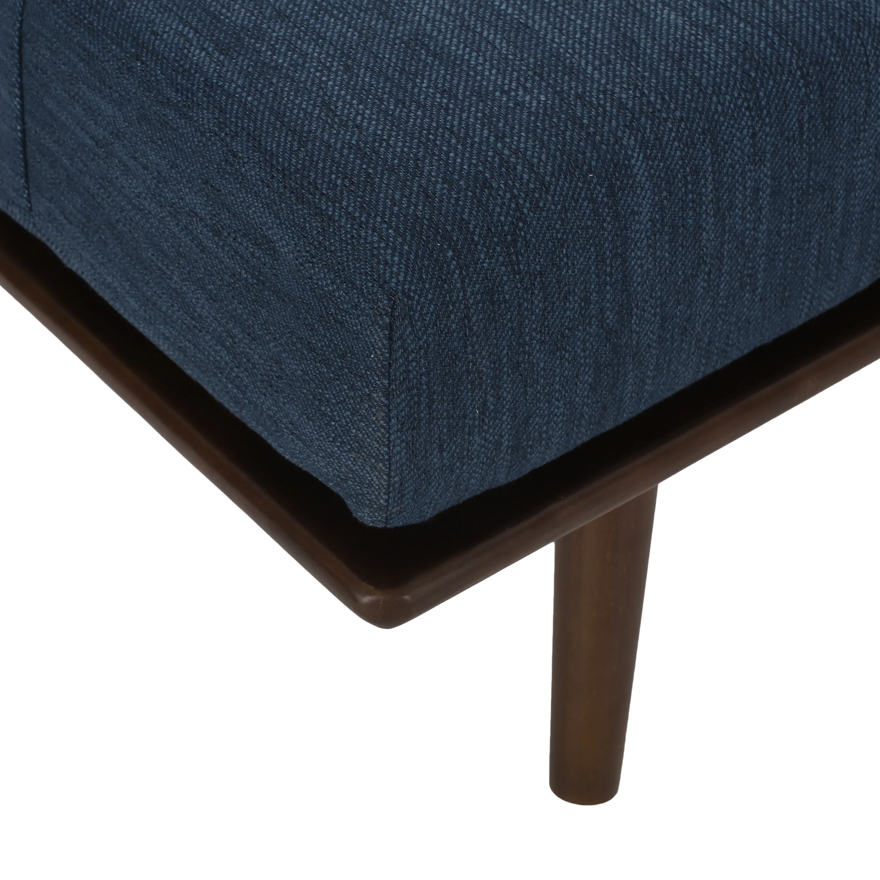 Lancer Mid Century Modern Fabric Tufted Chaise Lounge with Bolster Pillow - furnishings