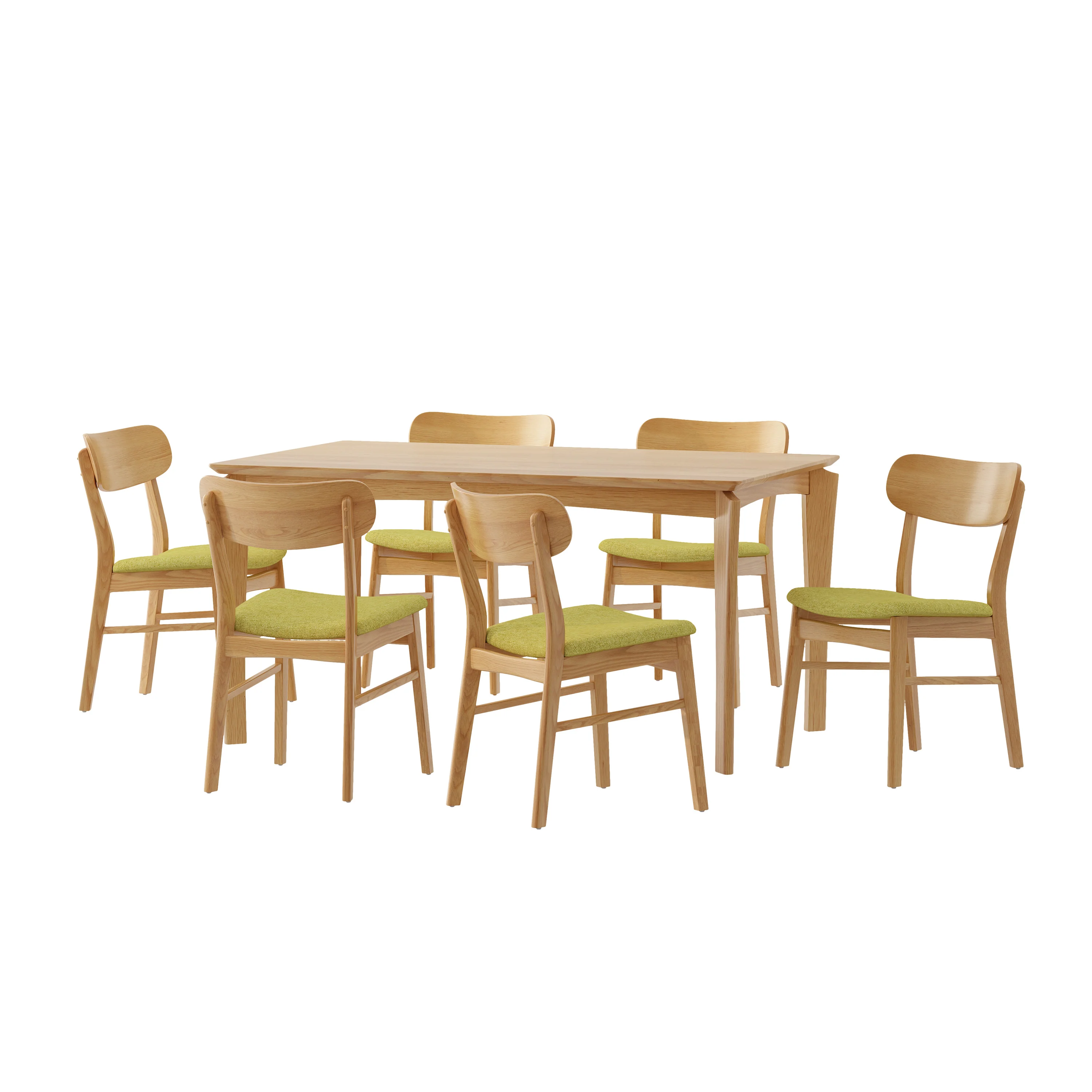 Carmody Wood and Fabric 7 Piece Dining Set - furnishings