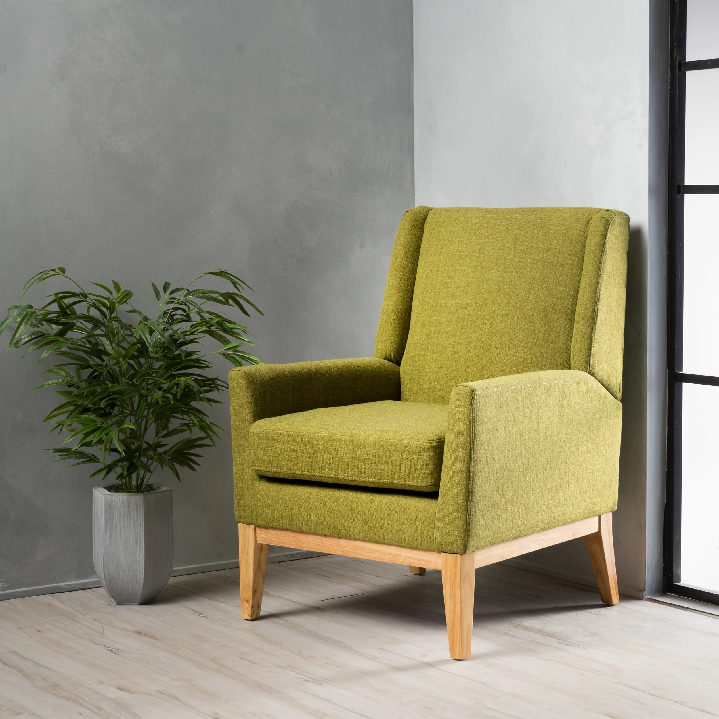 Kronen Mid Century Design Fabric Accent Chair - furnishings
