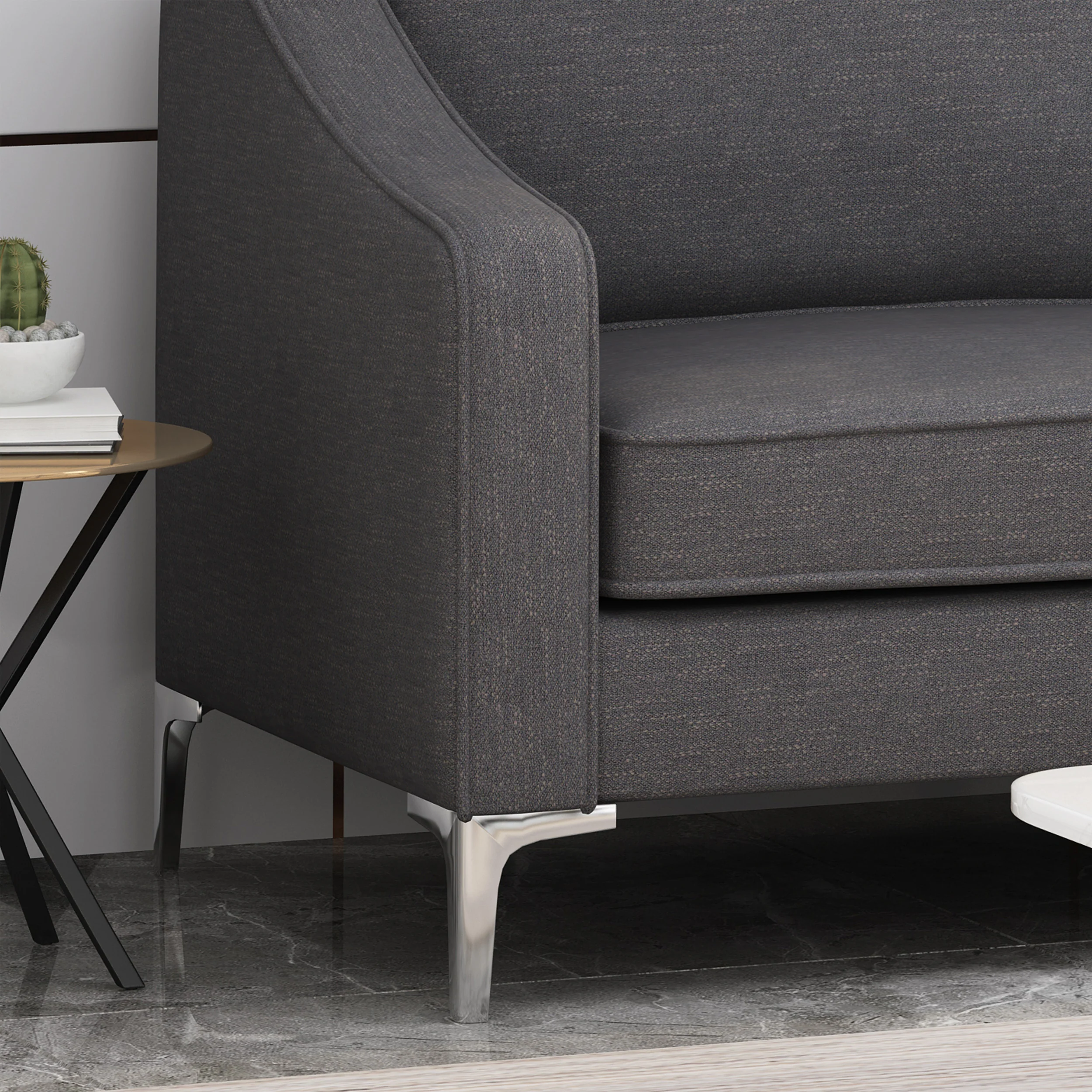 Erick Modern Fabric 3 Seater Sofa - furnishings