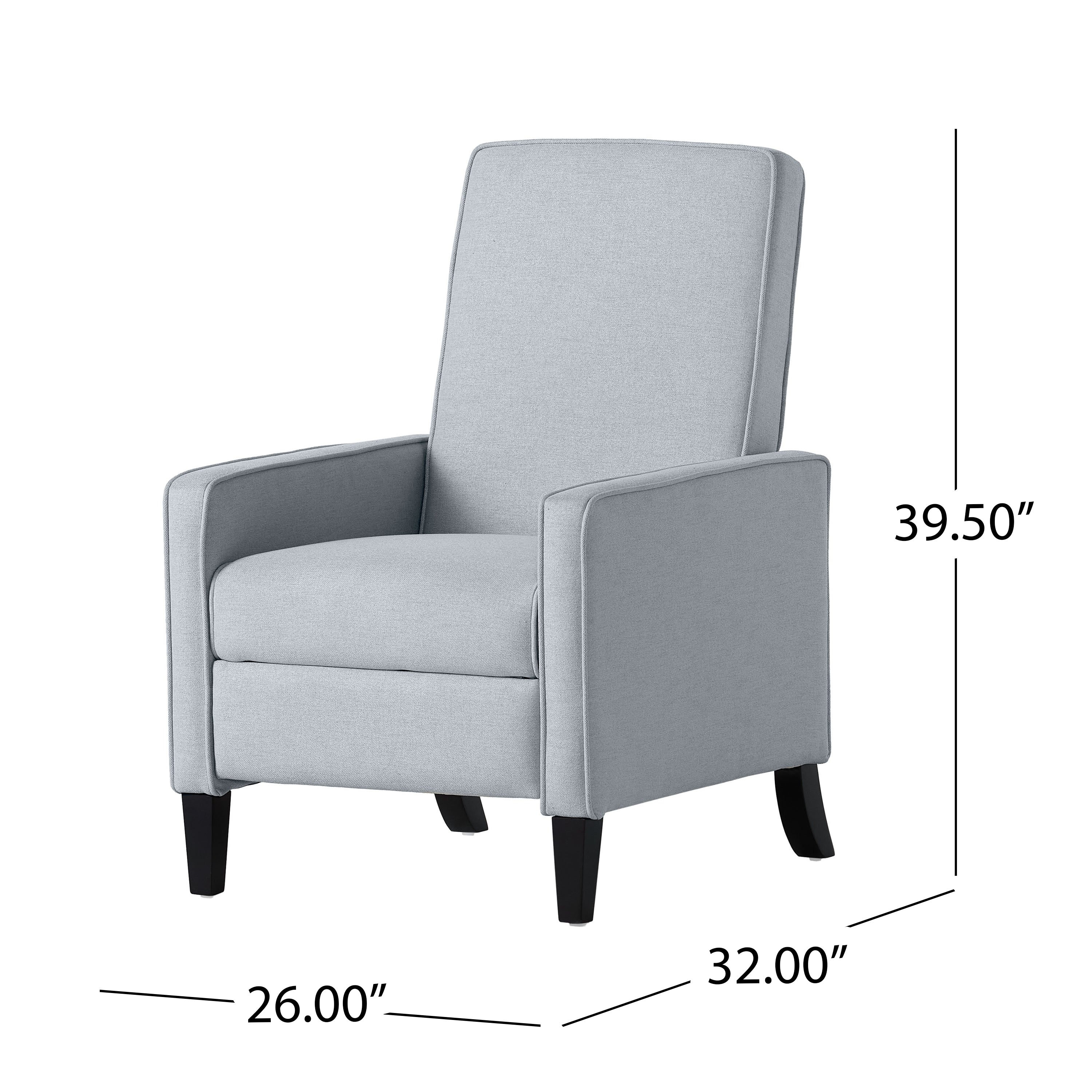 Olinda Minimalist Style Fabric Recliner Chair - furnishings