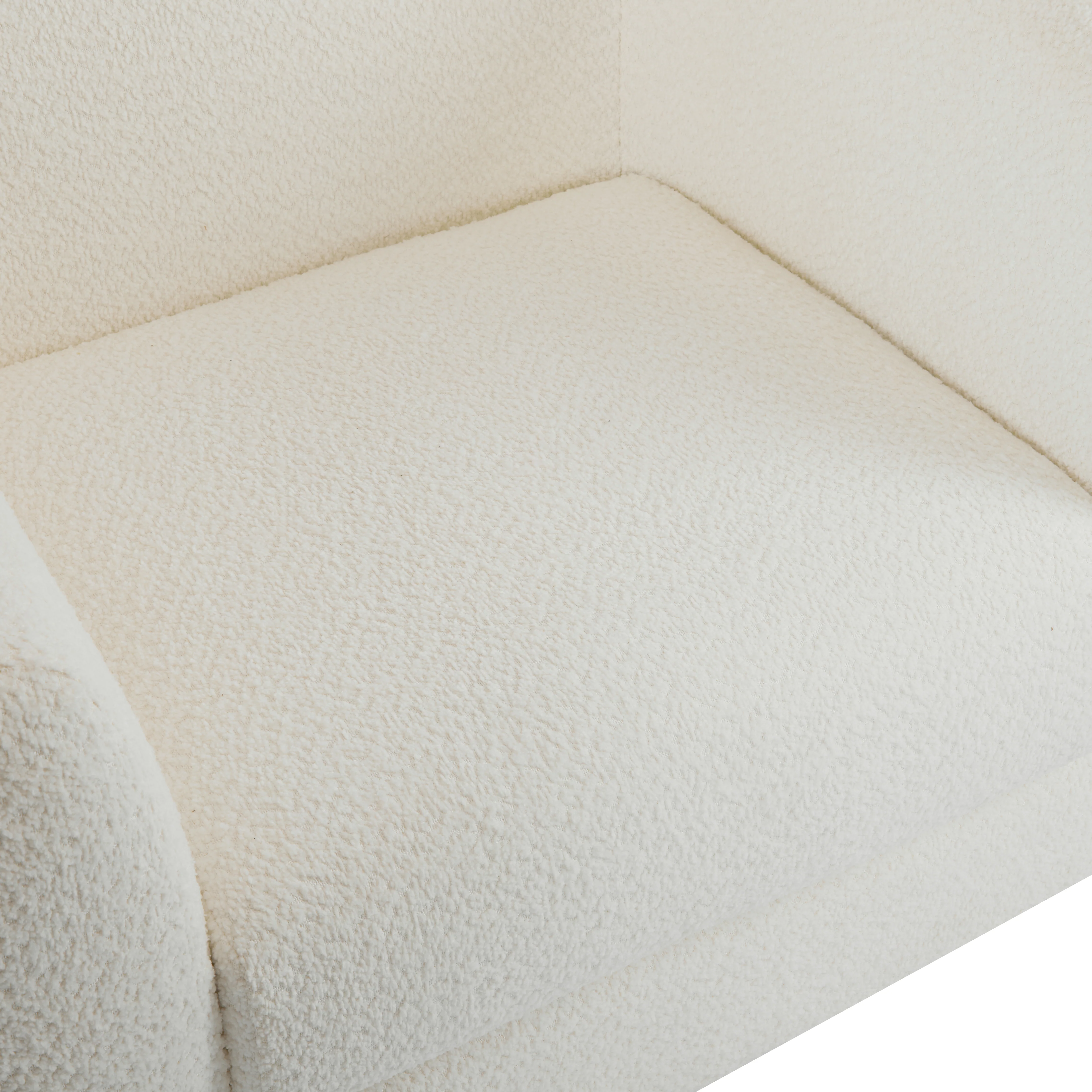 Zelora Modern Upholstered Boucle Club Chair, Birch Wood - furnishings
