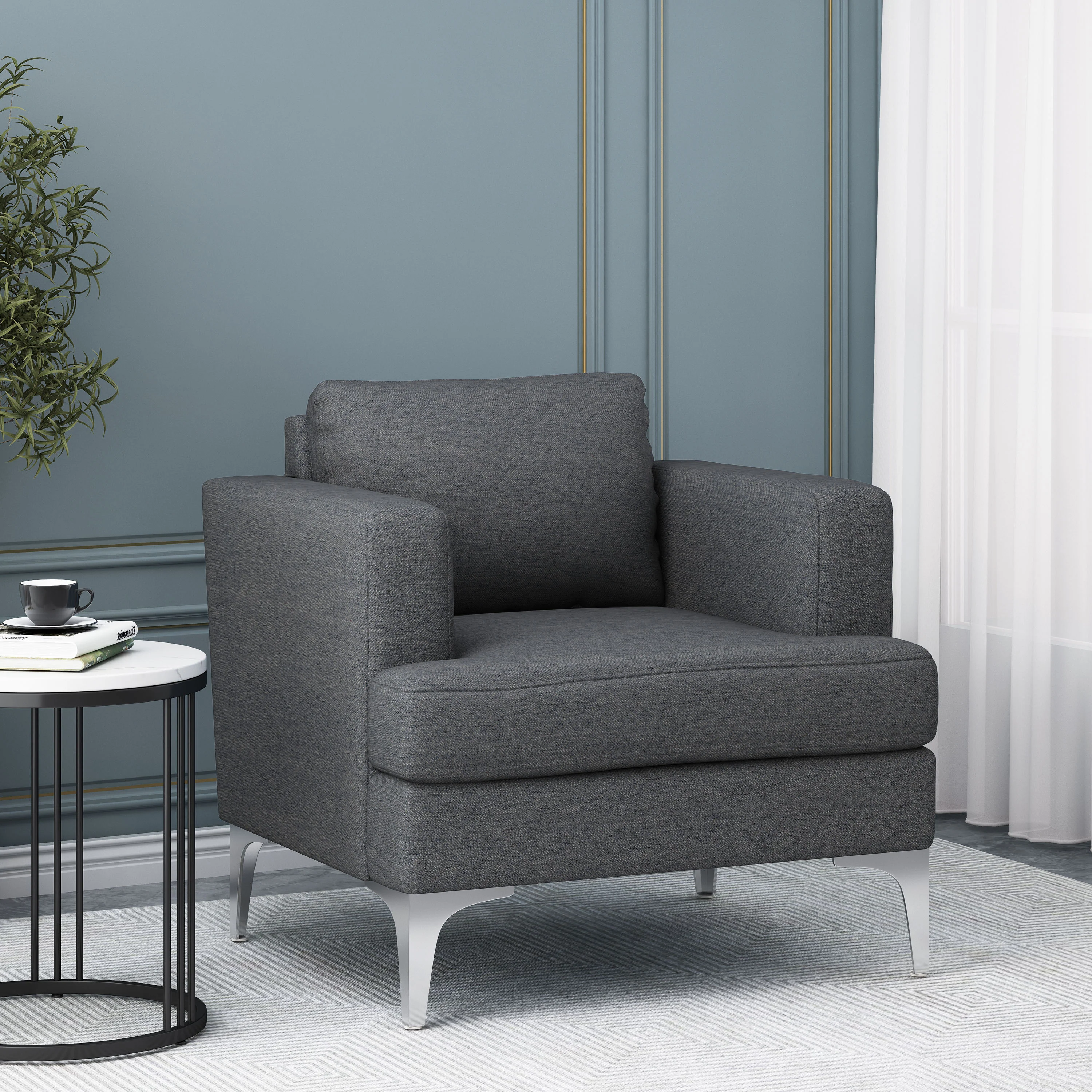 Vue Modern Fabric Upholstered Club Chair - furnishings