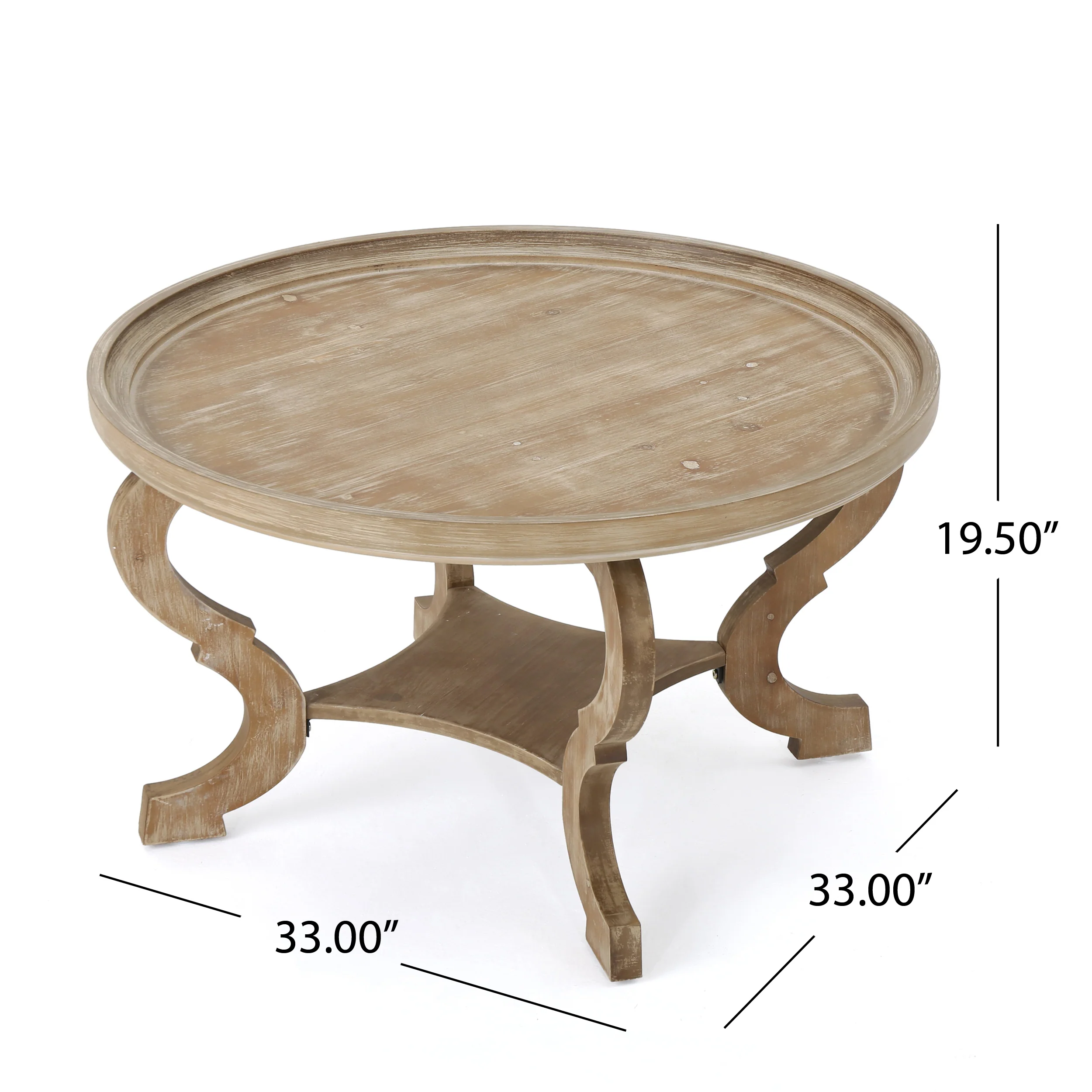 Alteri Finished Faux Wood Circular Coffee Table - furnishings