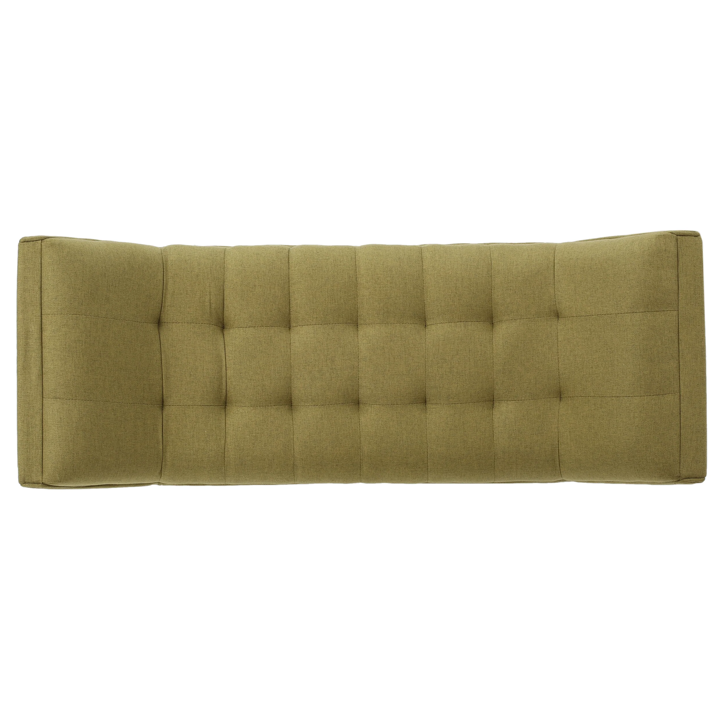 Madrid Mid-Century Modern Tufted Fabric Ottoman Bench with Tapered Legs - furnishings