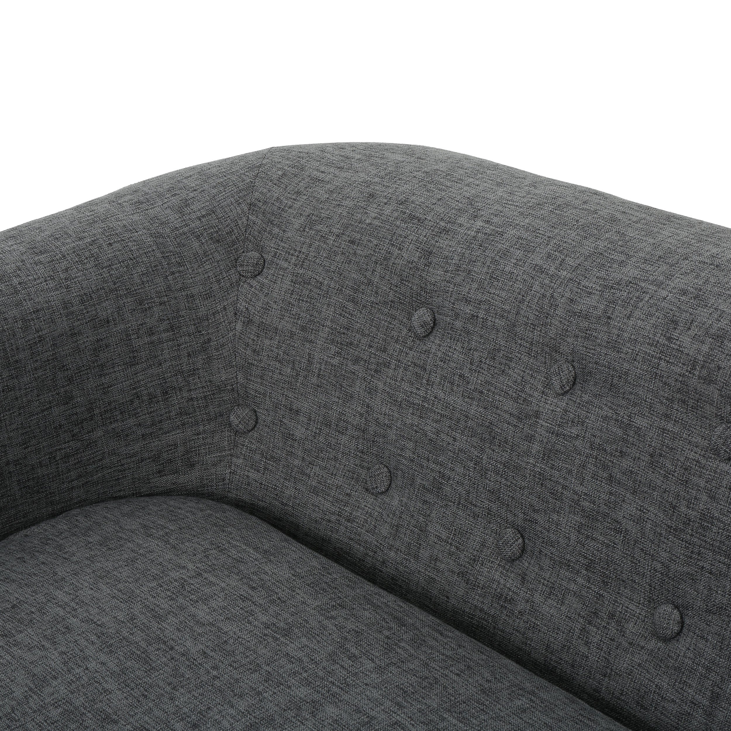 Brony Button Back Mid Century Fabric Modern Loveseat - furnishings