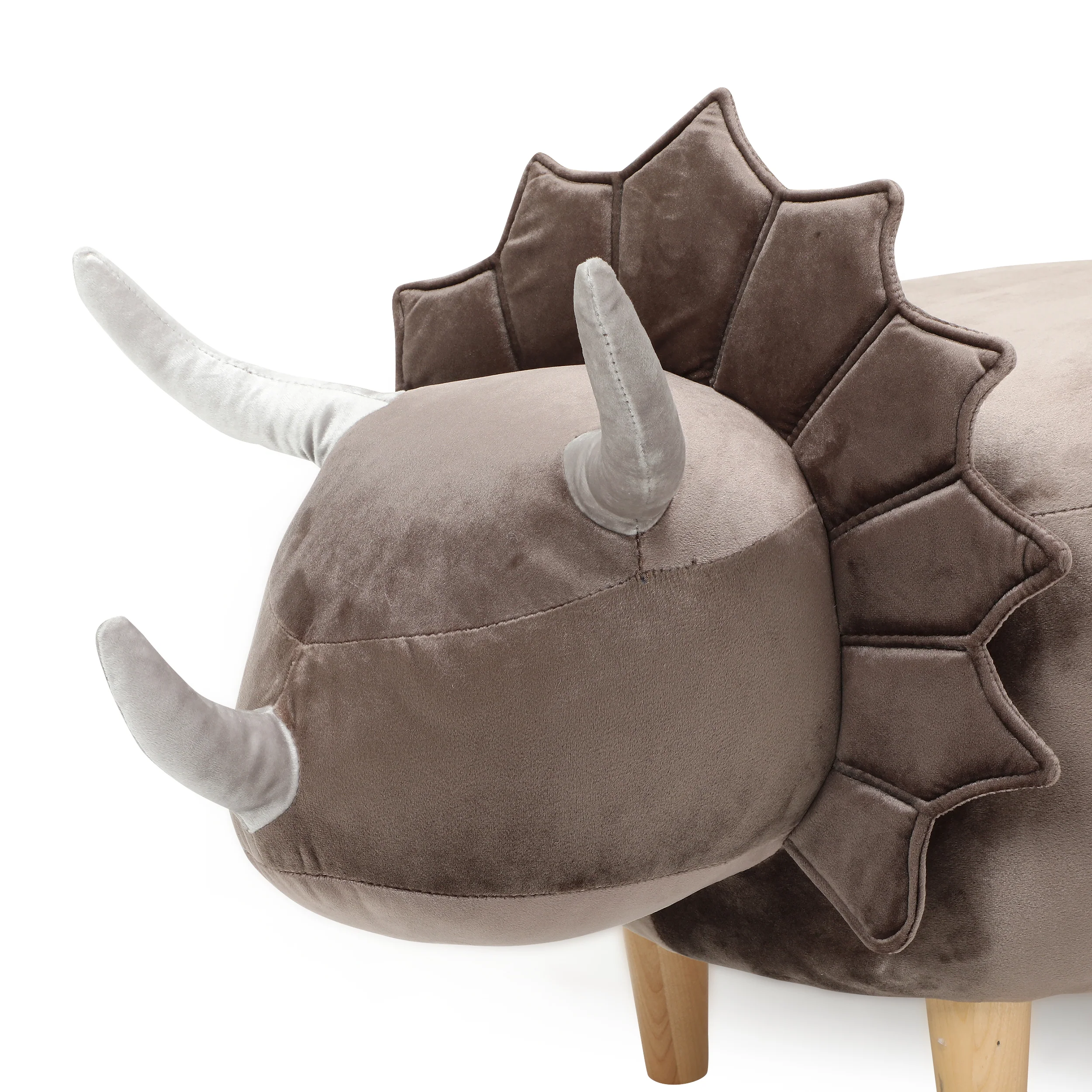 Nikolai Velvet Dinosaur Ottoman - furnishings