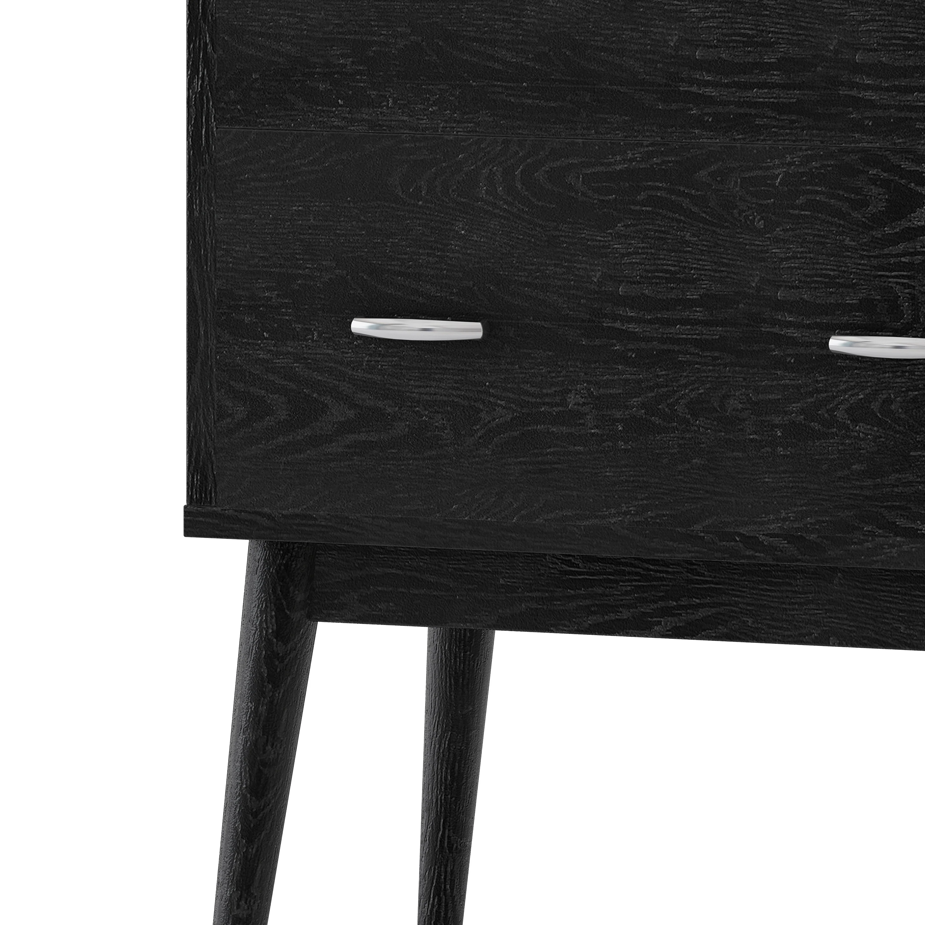 Wilbur Mid Century Wooden 3 Piece 4 Drawer Dresser and Nightstand Bedroom Set - furnishings