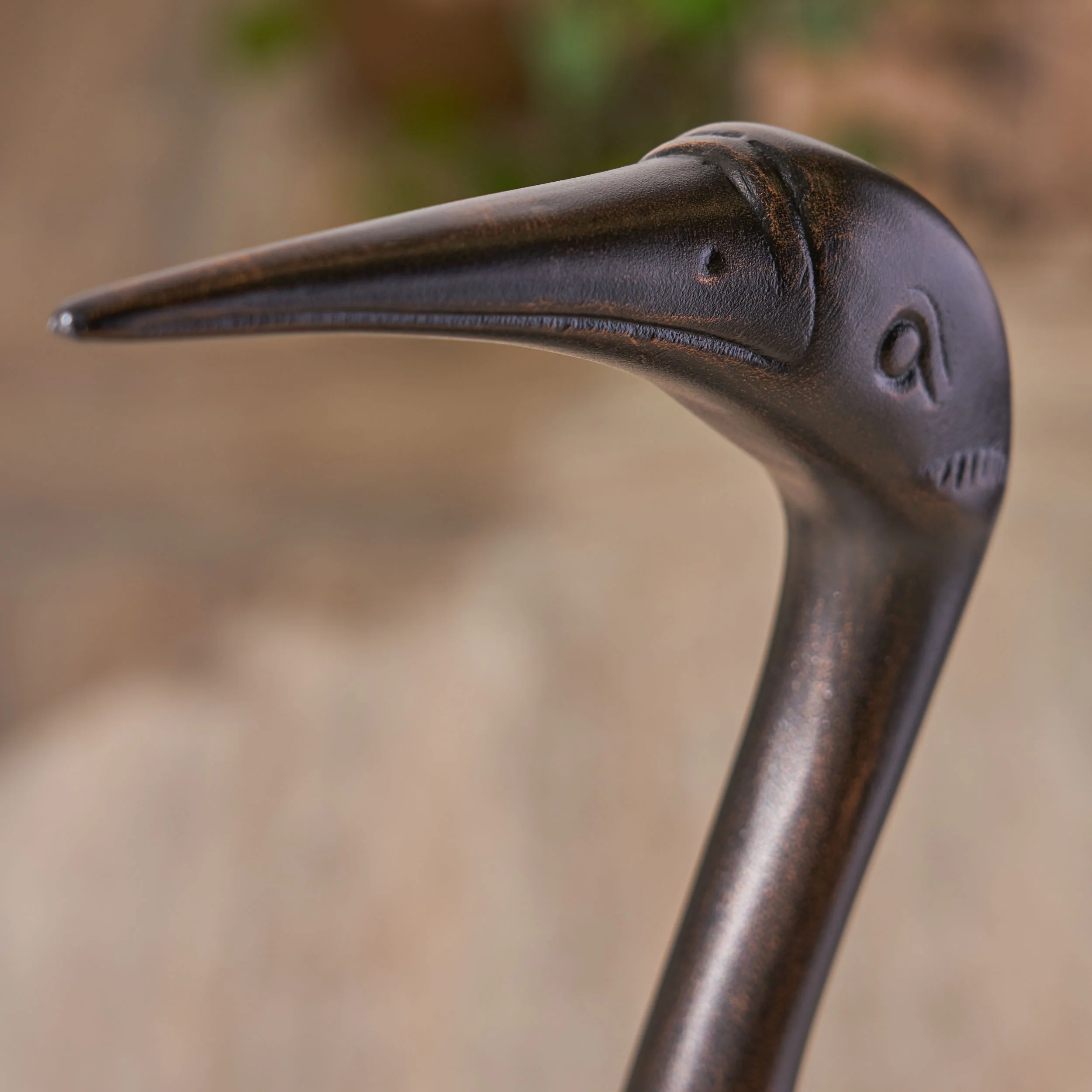Mark Outdoor Dark Bronze Aluminum Crane/Heron Statues (Set of 2) - furnishings