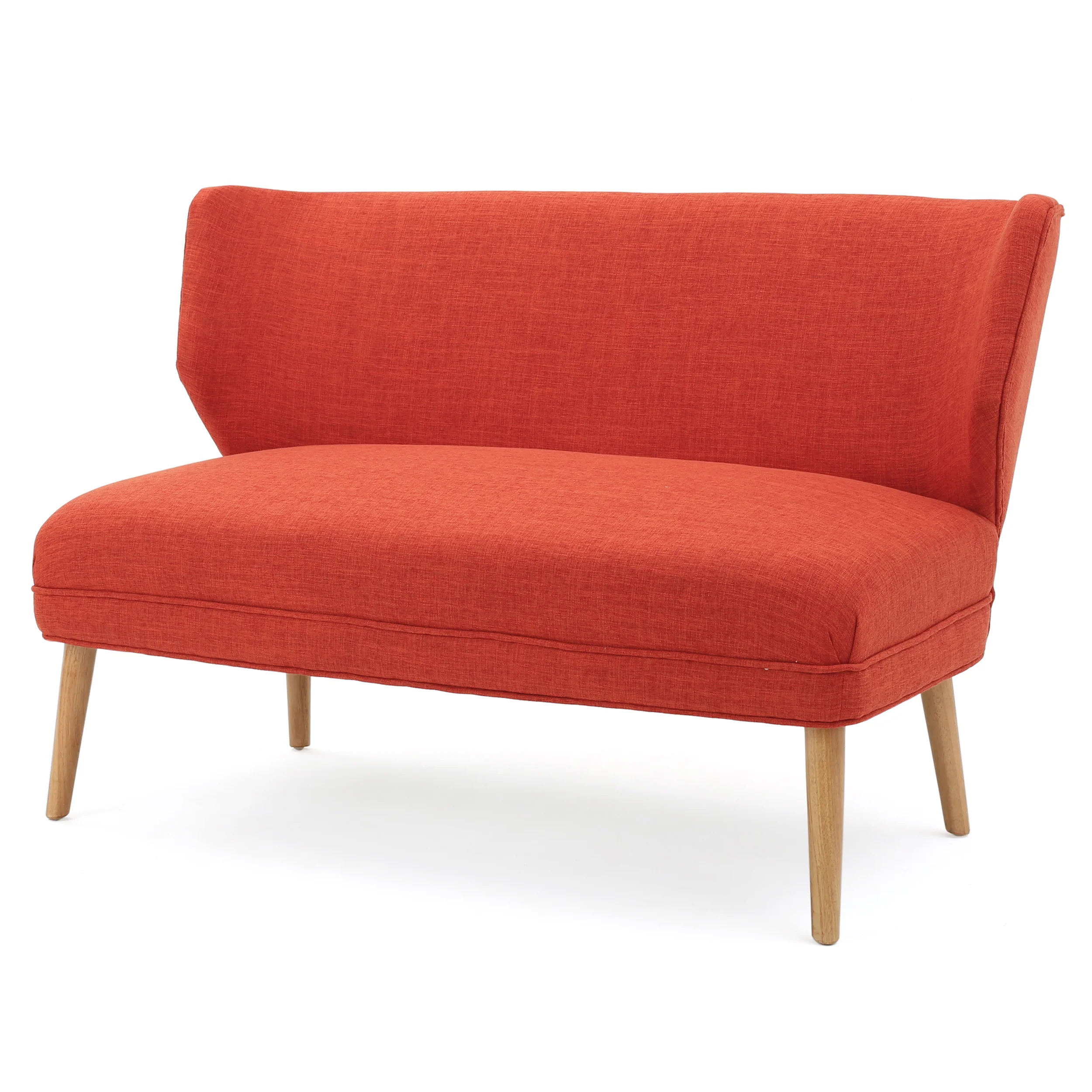 Dumont Mid Century Modern Fabric Settee - furnishings