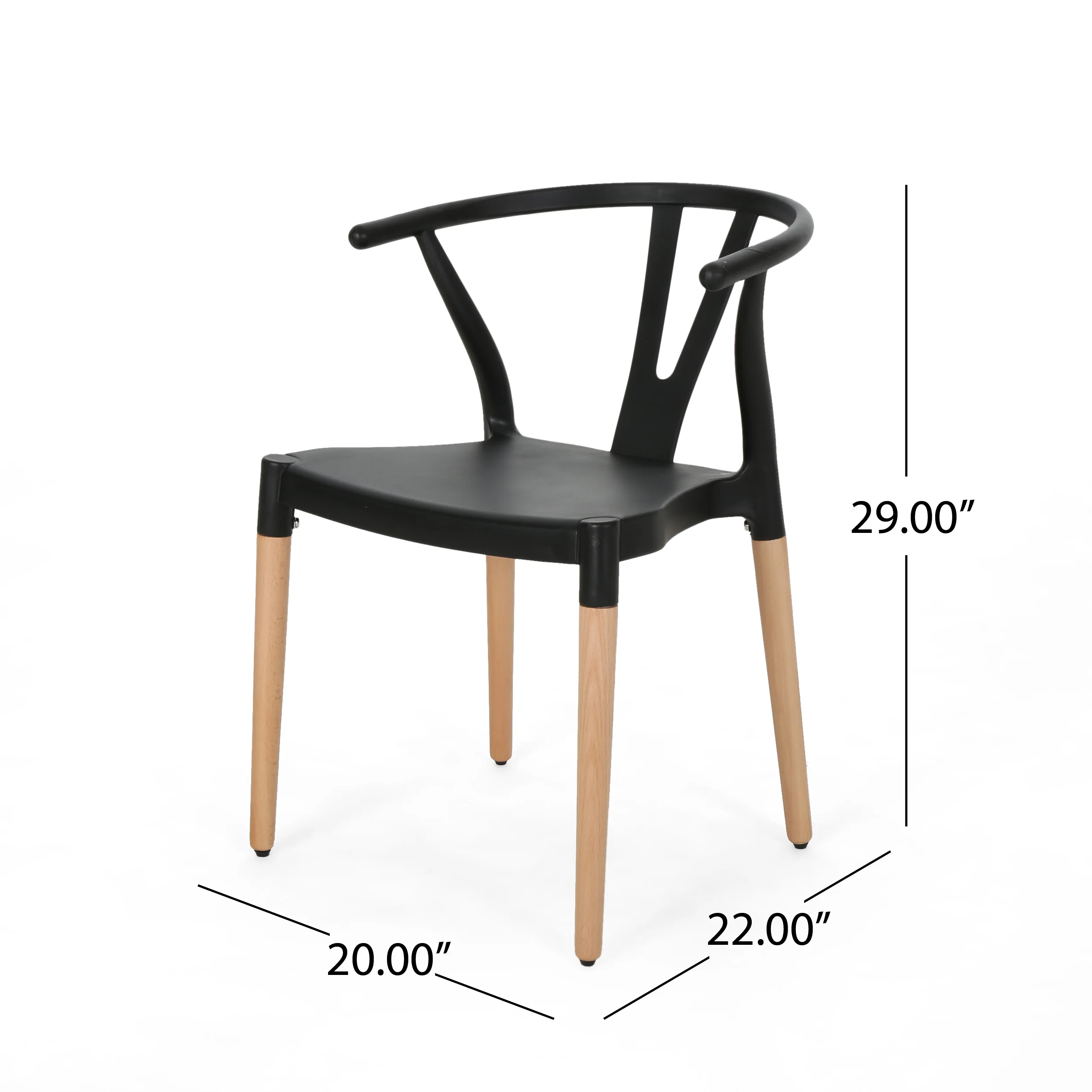 Victoria Modern Dining Chair with Beech Wood Legs (Set of 2) - furnishings