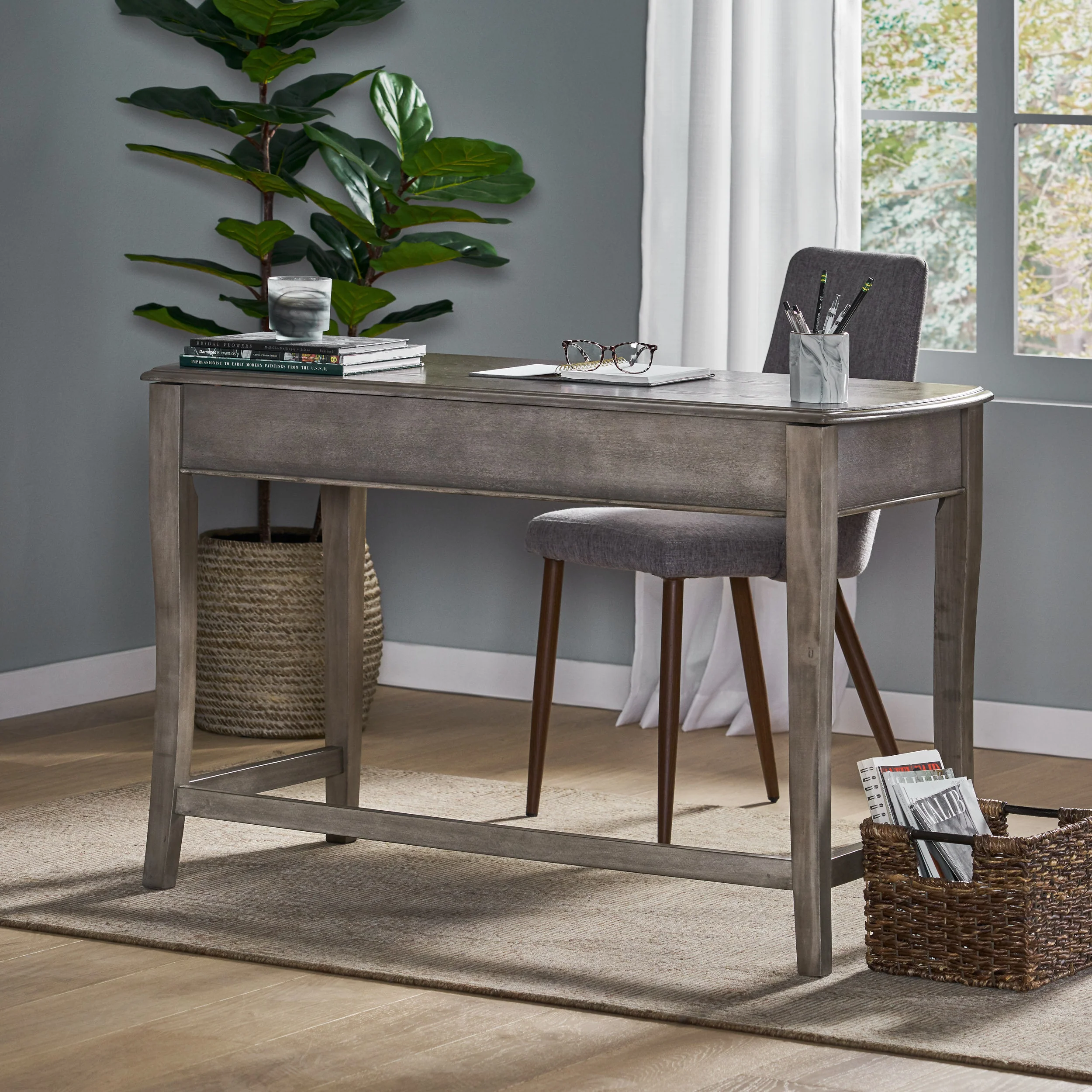 Rishab Transitional Lift-Top Standing Desk - furnishings