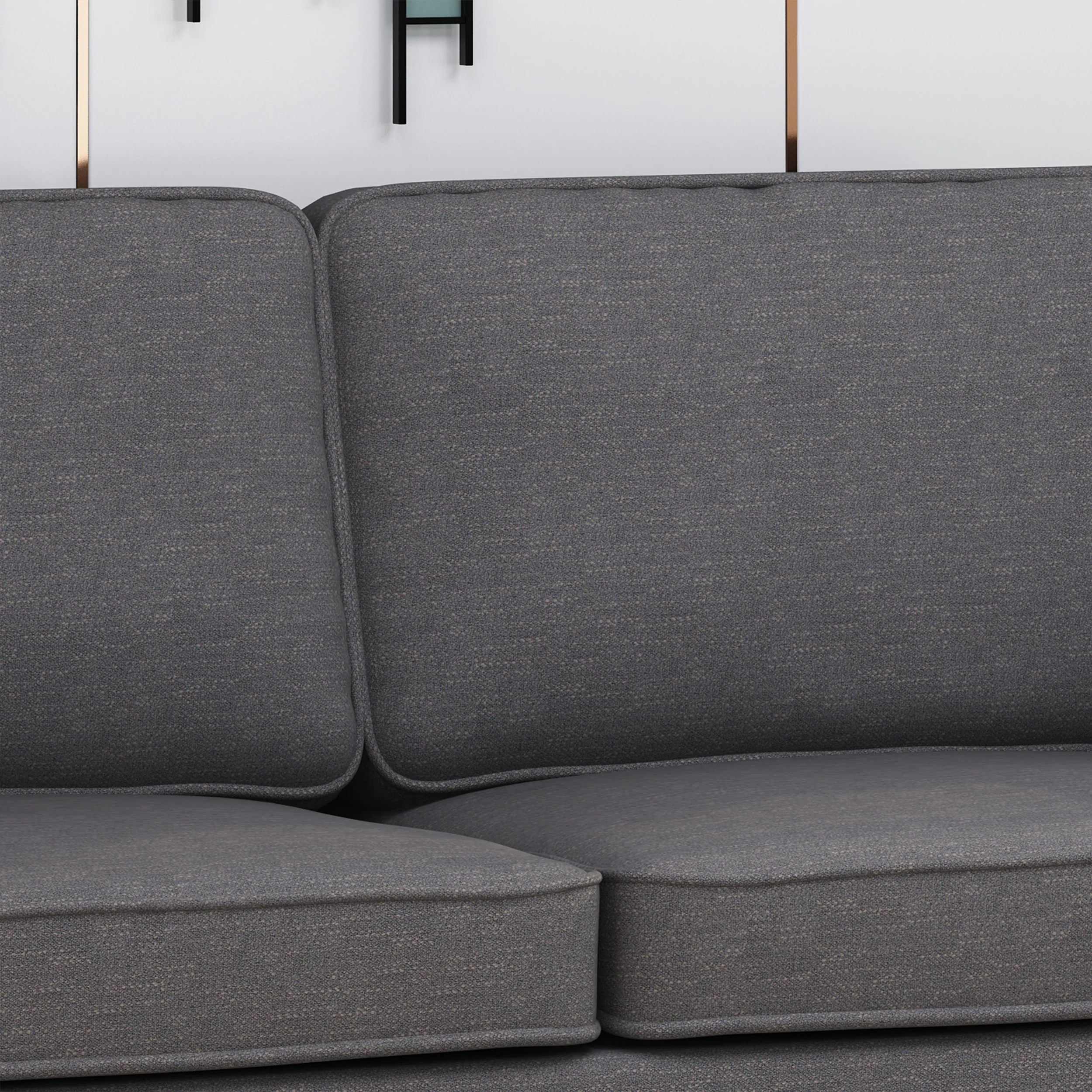 Erick Modern Fabric 3 Seater Sofa - furnishings