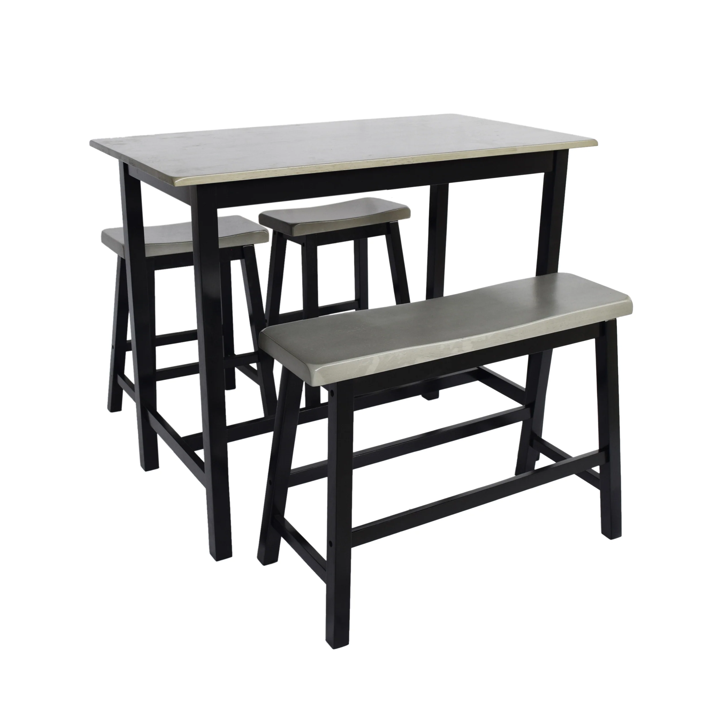 Toluca Farmhouse 4 Seater Bar Dining Set - furnishings
